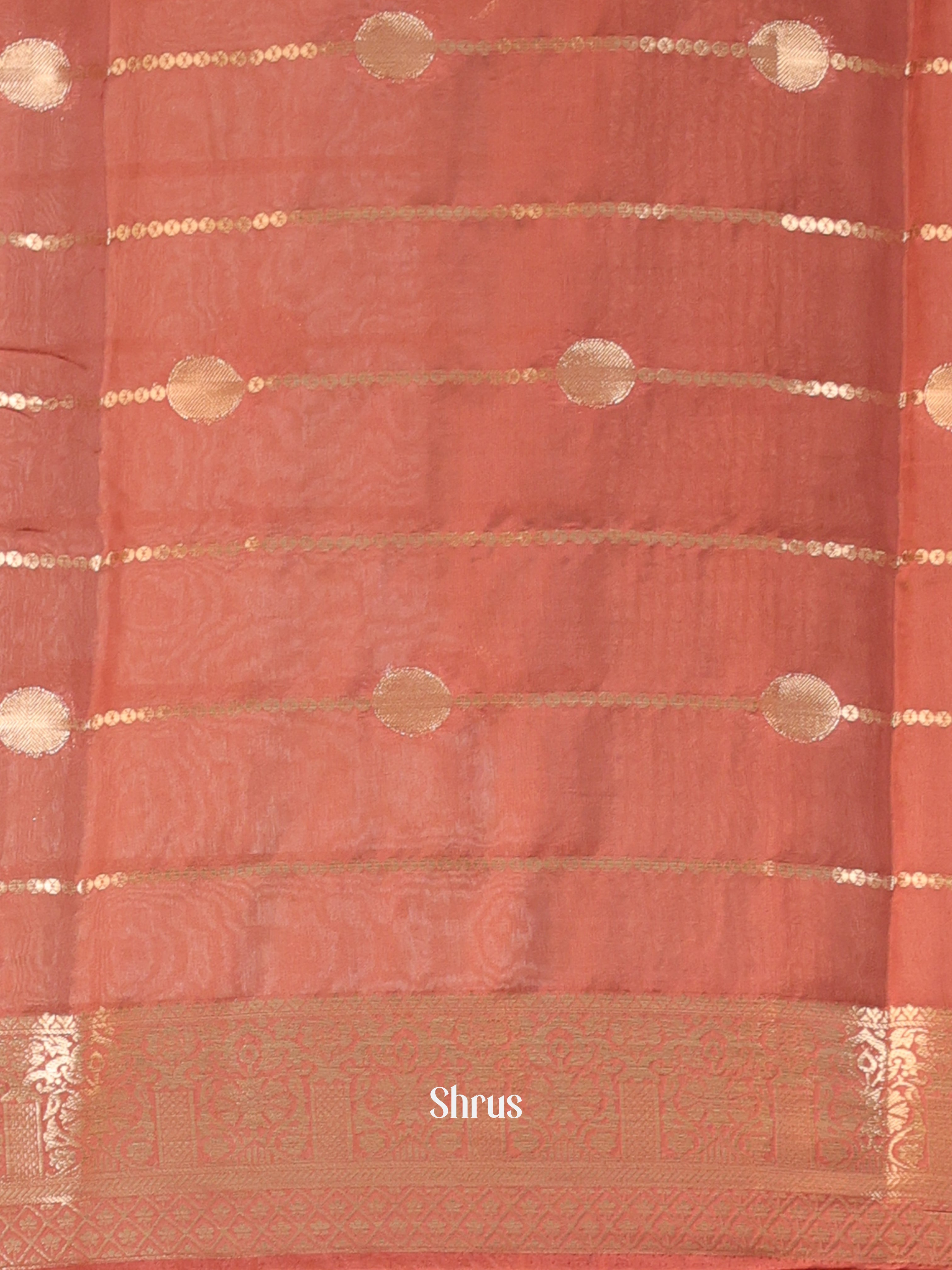 Green & Brown - Semi Chanderi Saree