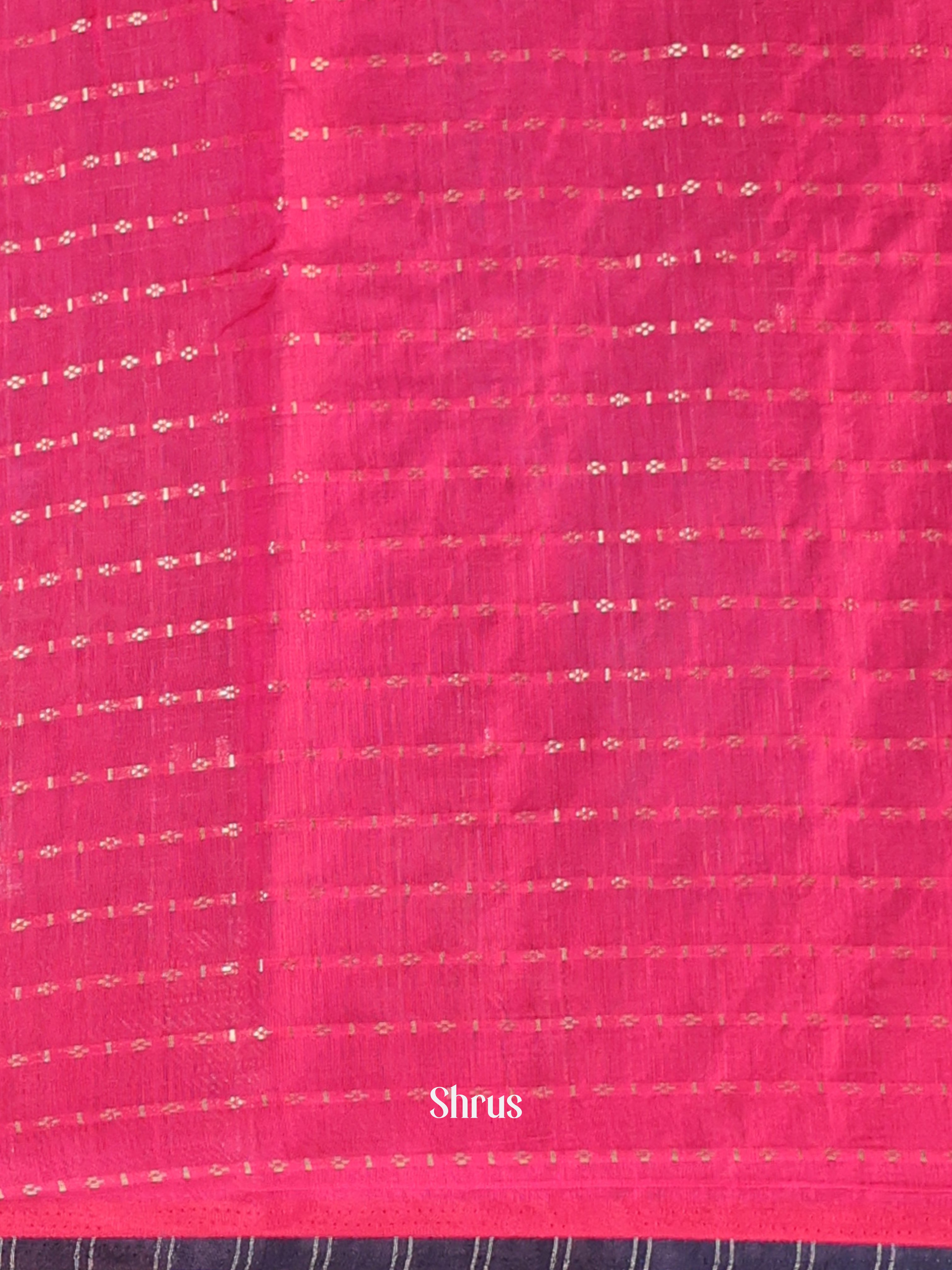 Blue & Pink - Semi Chanderi Saree