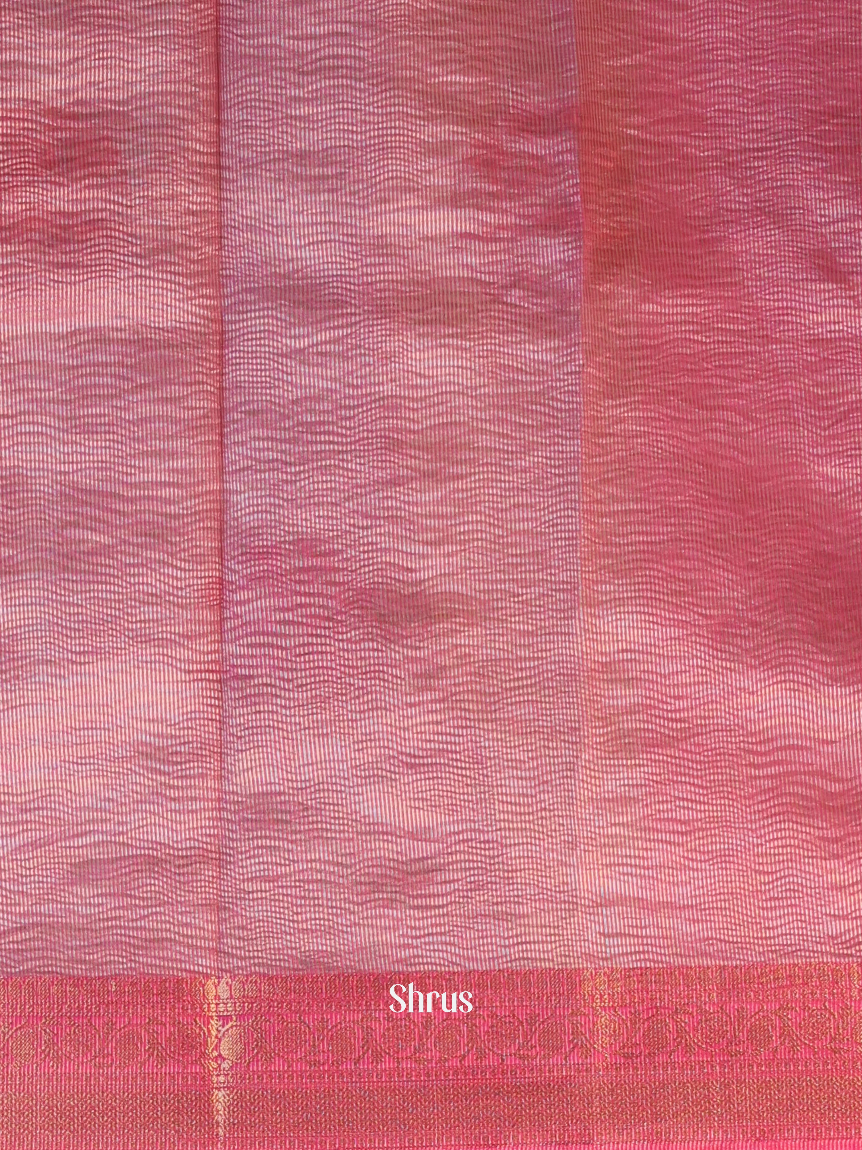 Grey & Pink - Bamboo silk Saree