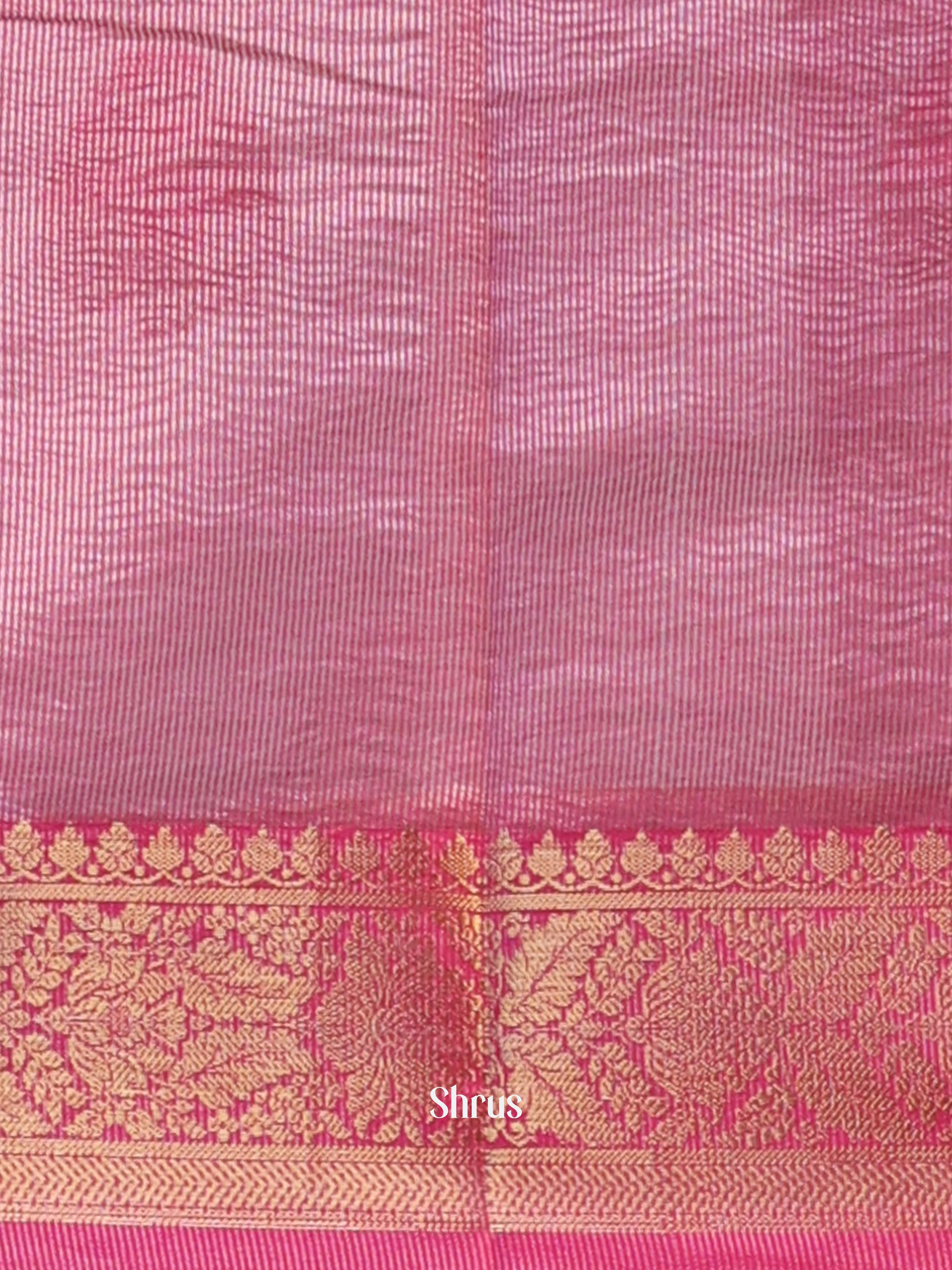 Lavender & Pink - Bamboo silk Saree