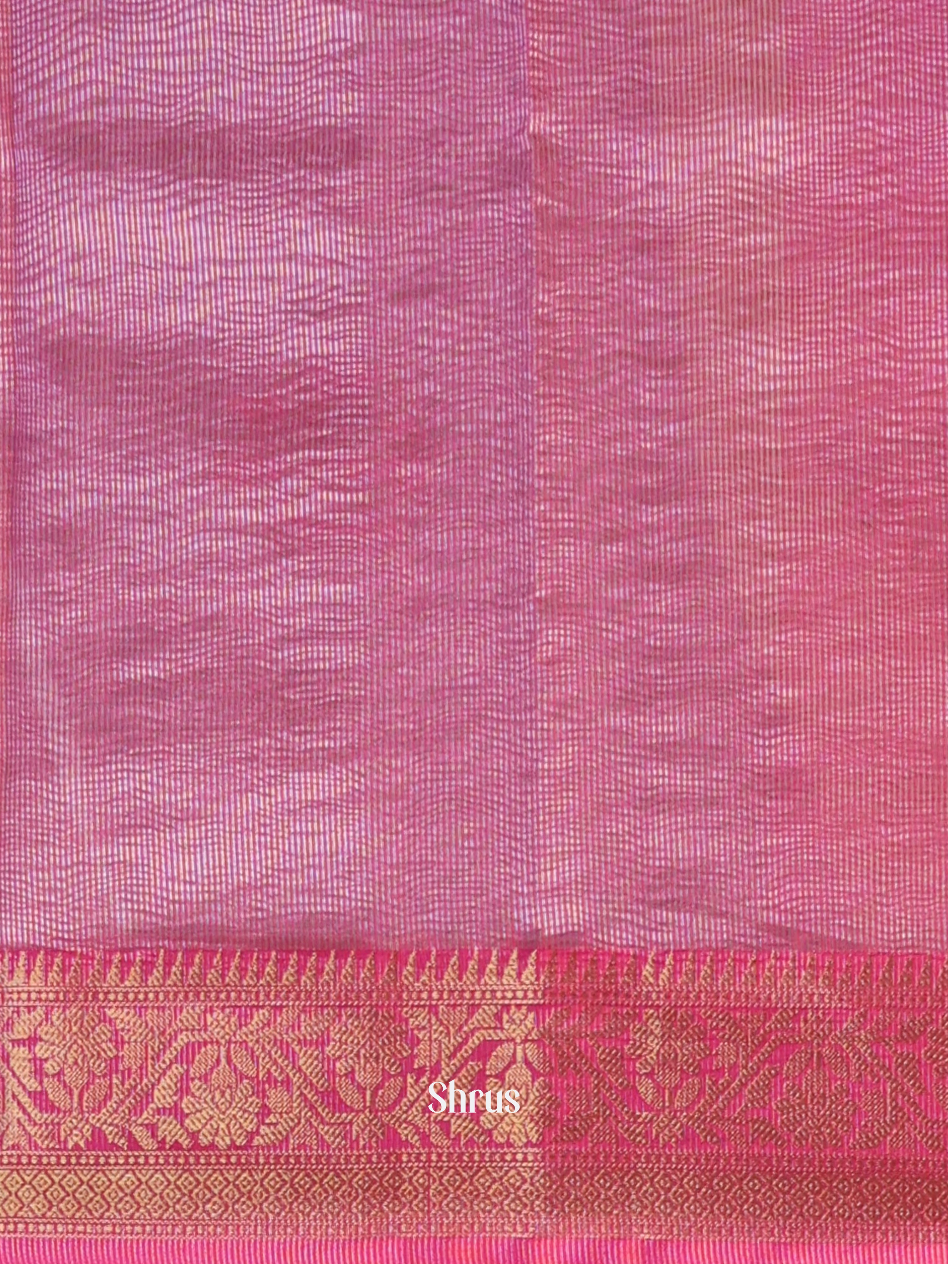 Lavender & Pink - Bamboo silk Saree