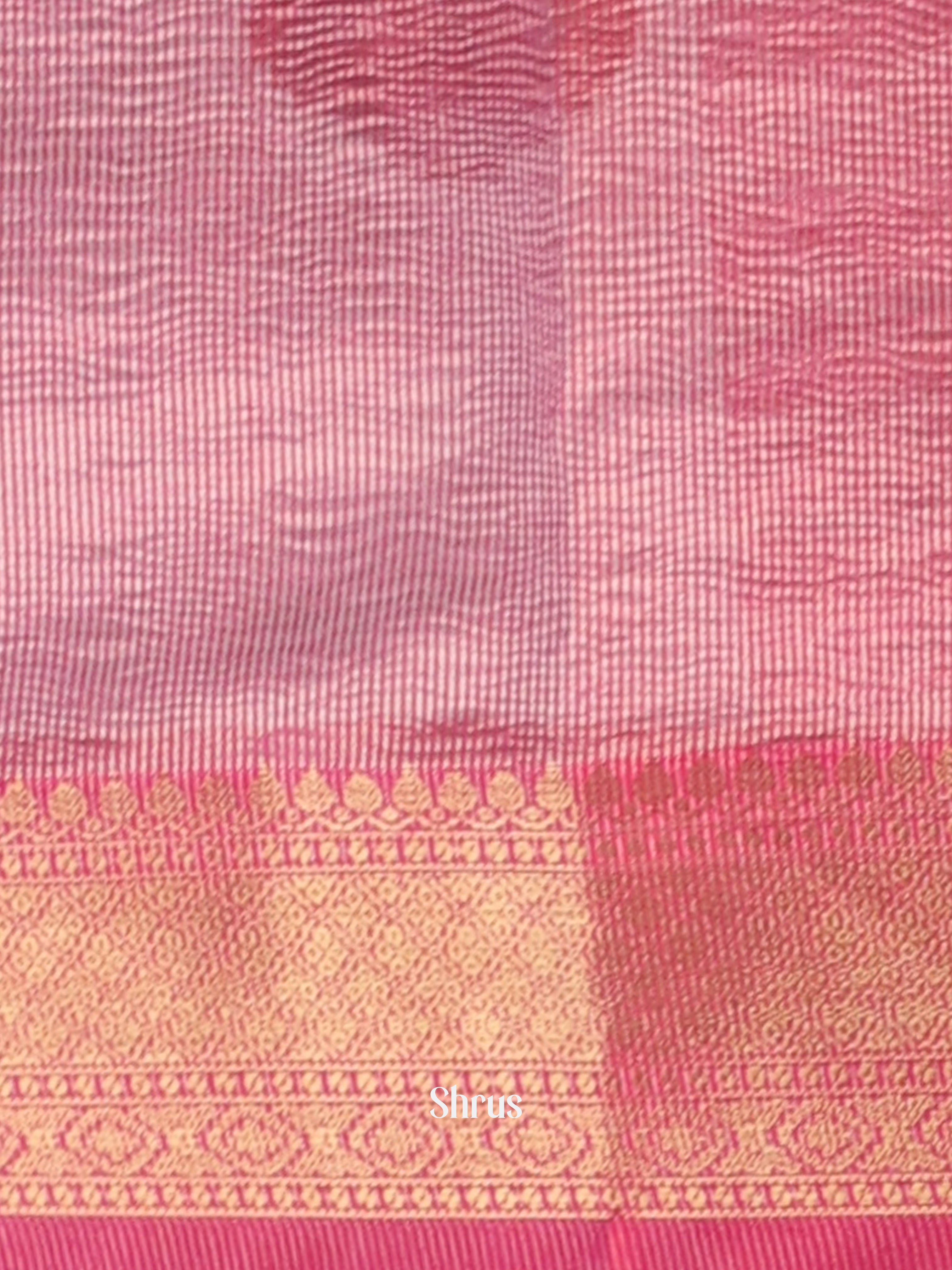 Lavender & Pink - Bamboo silk Saree