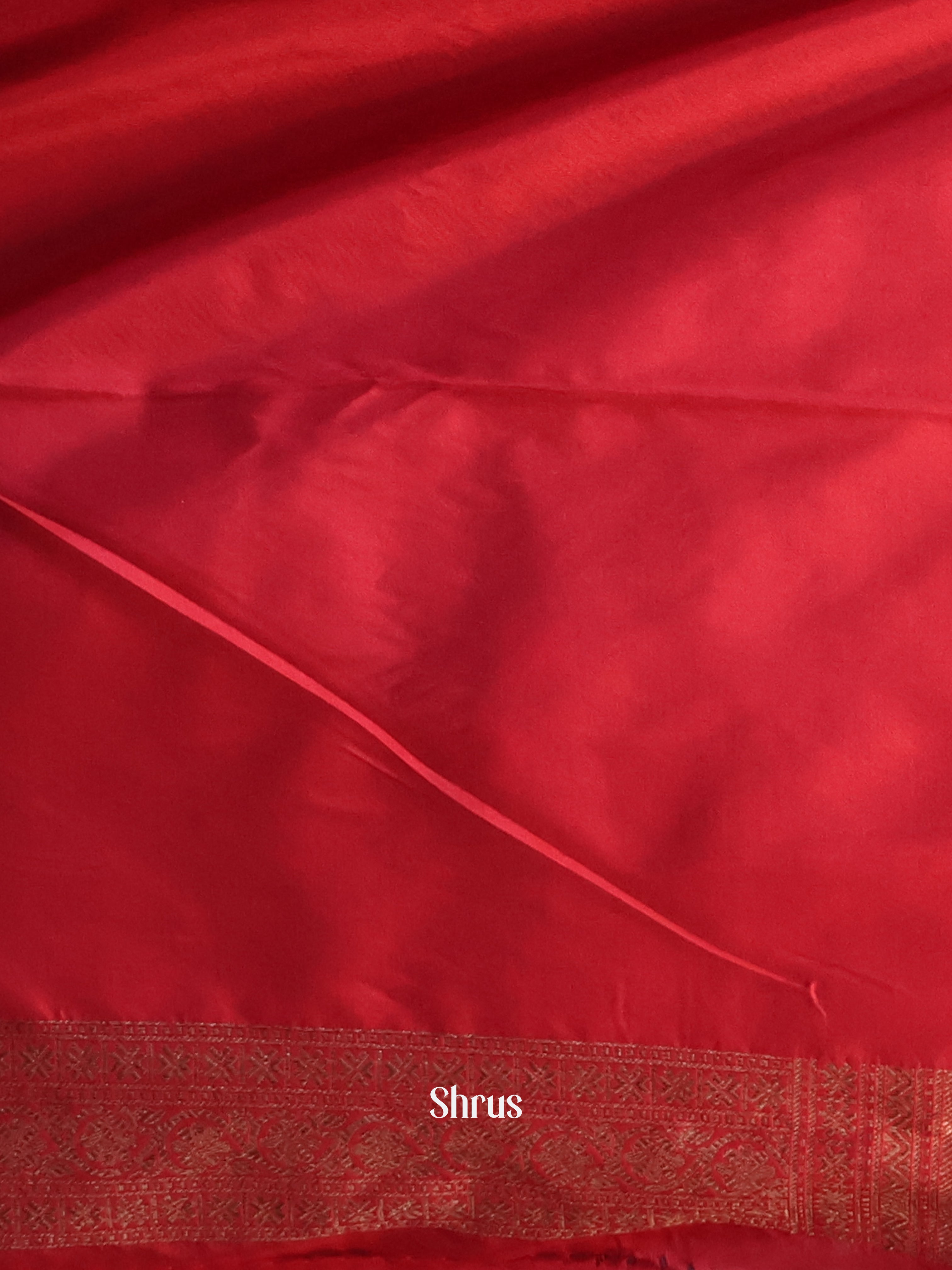 Red - Semi Banarasi Saree