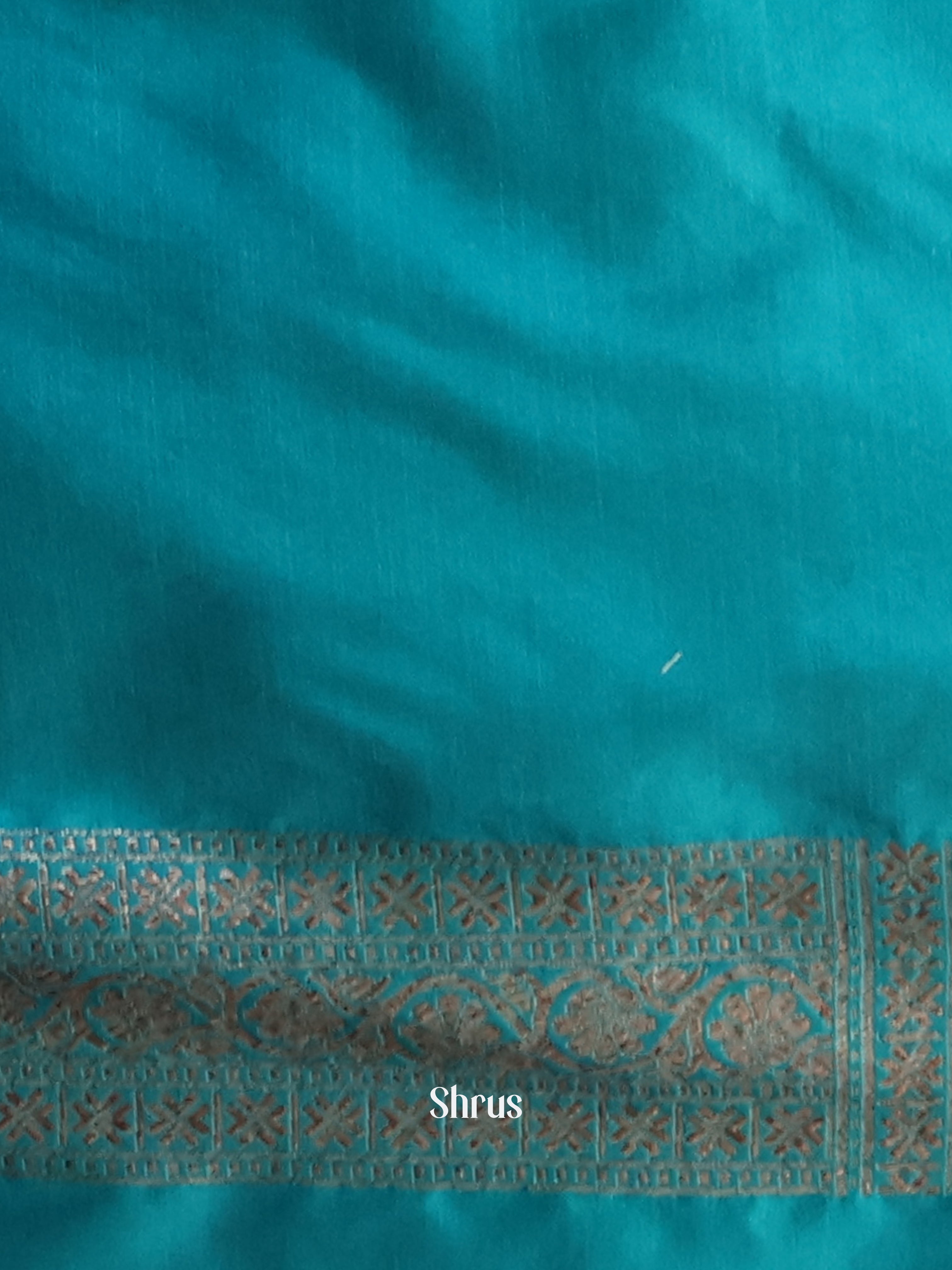 Blue - Semi Banarasi Saree