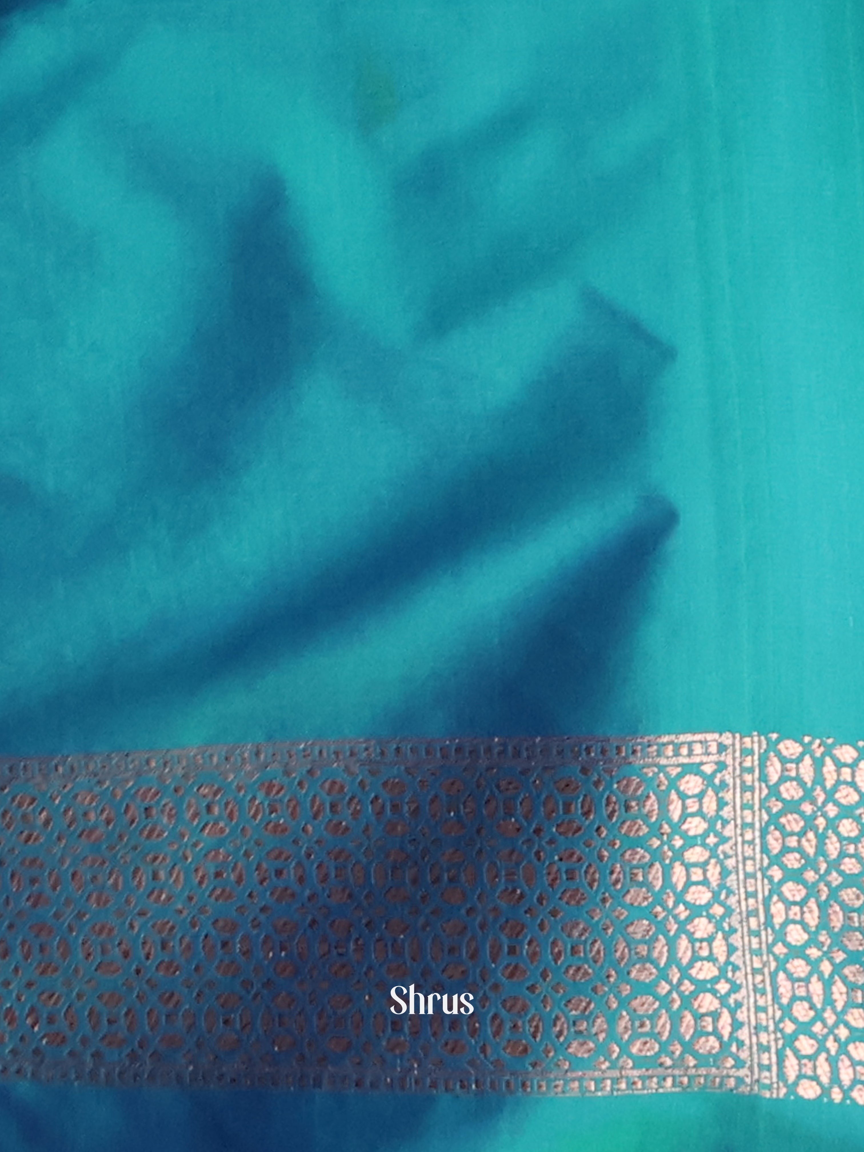 Blue - Semi Banarasi Saree