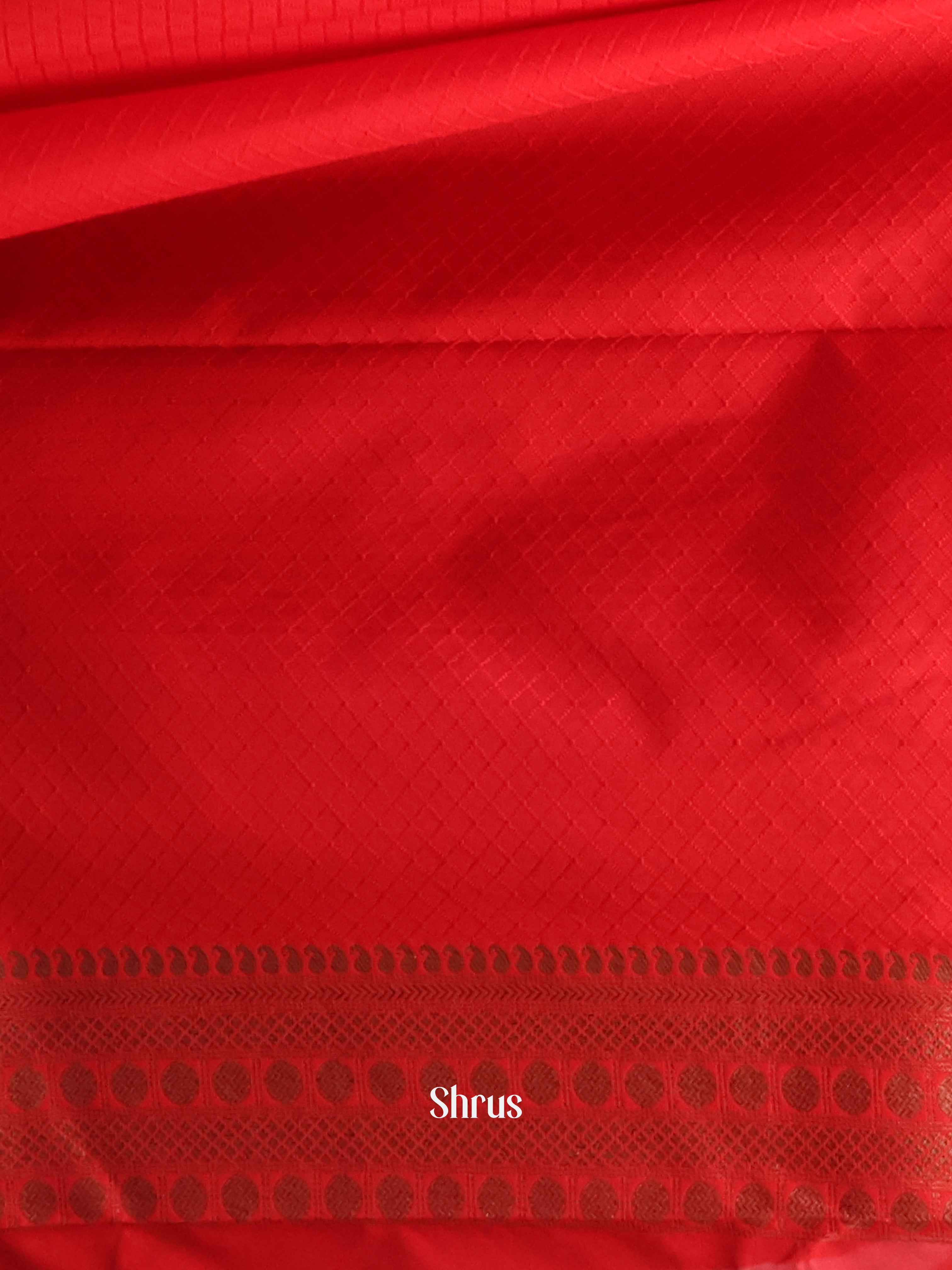 Red - Semi Banarasi Saree