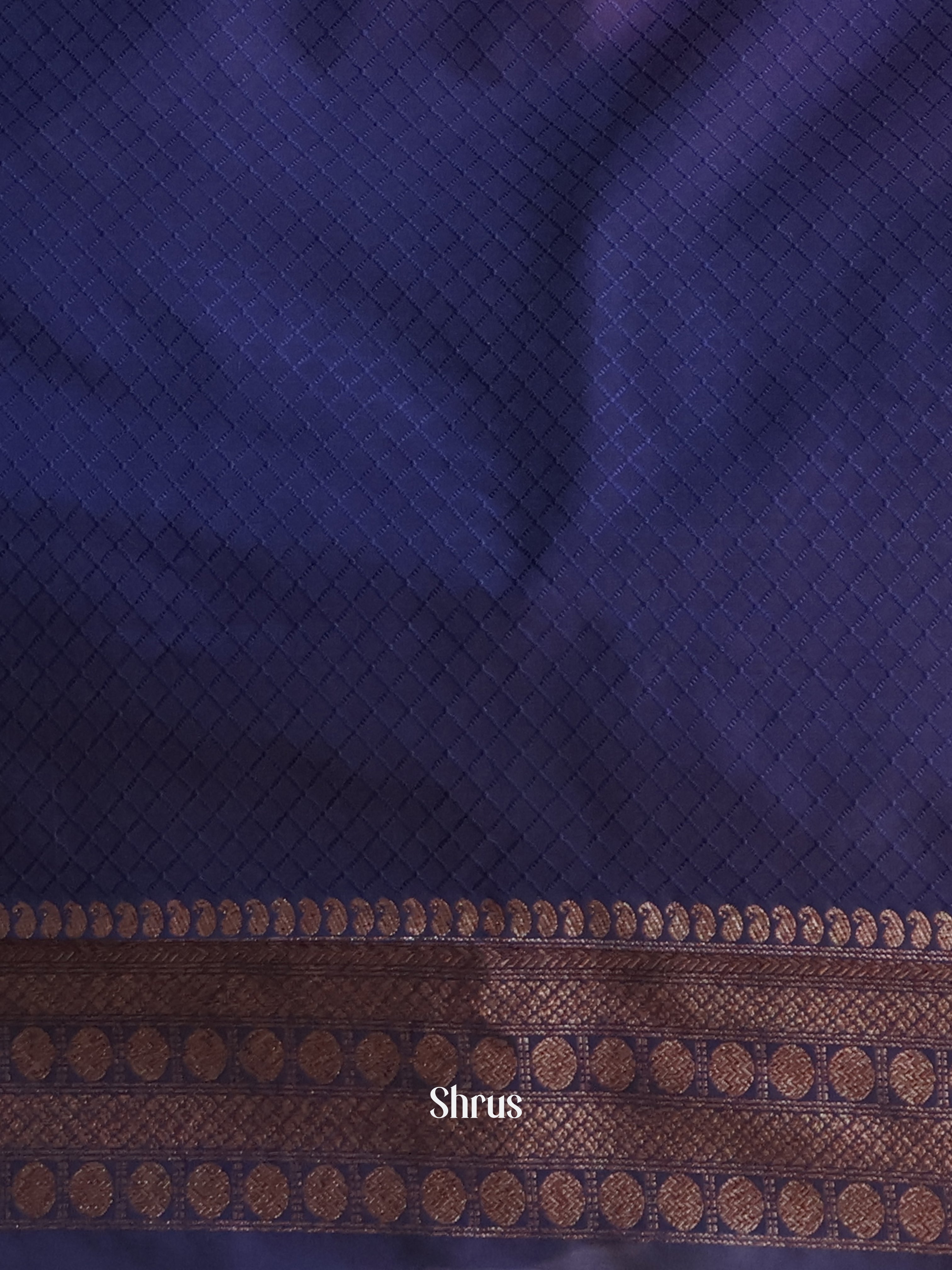 Blue - Semi Banarasi Saree