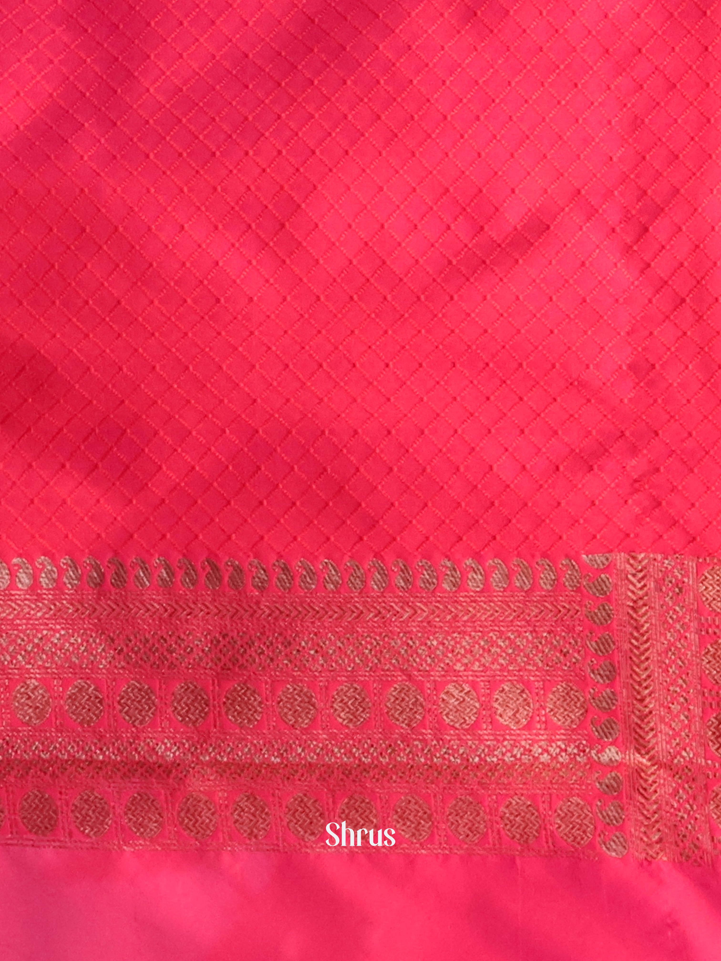 Pink- Semi Banarasi Saree