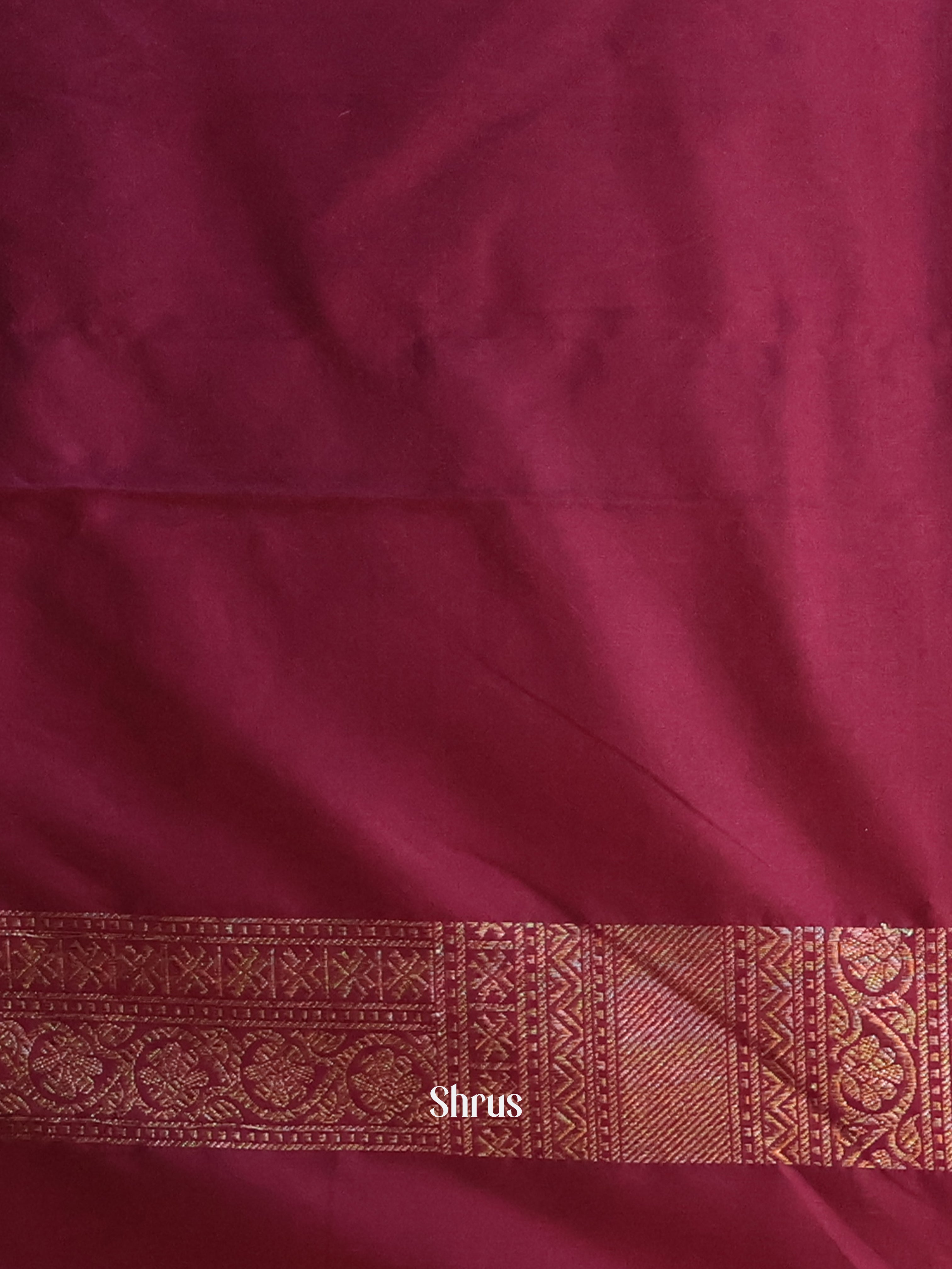 Maroon - Semi Banarasi Saree