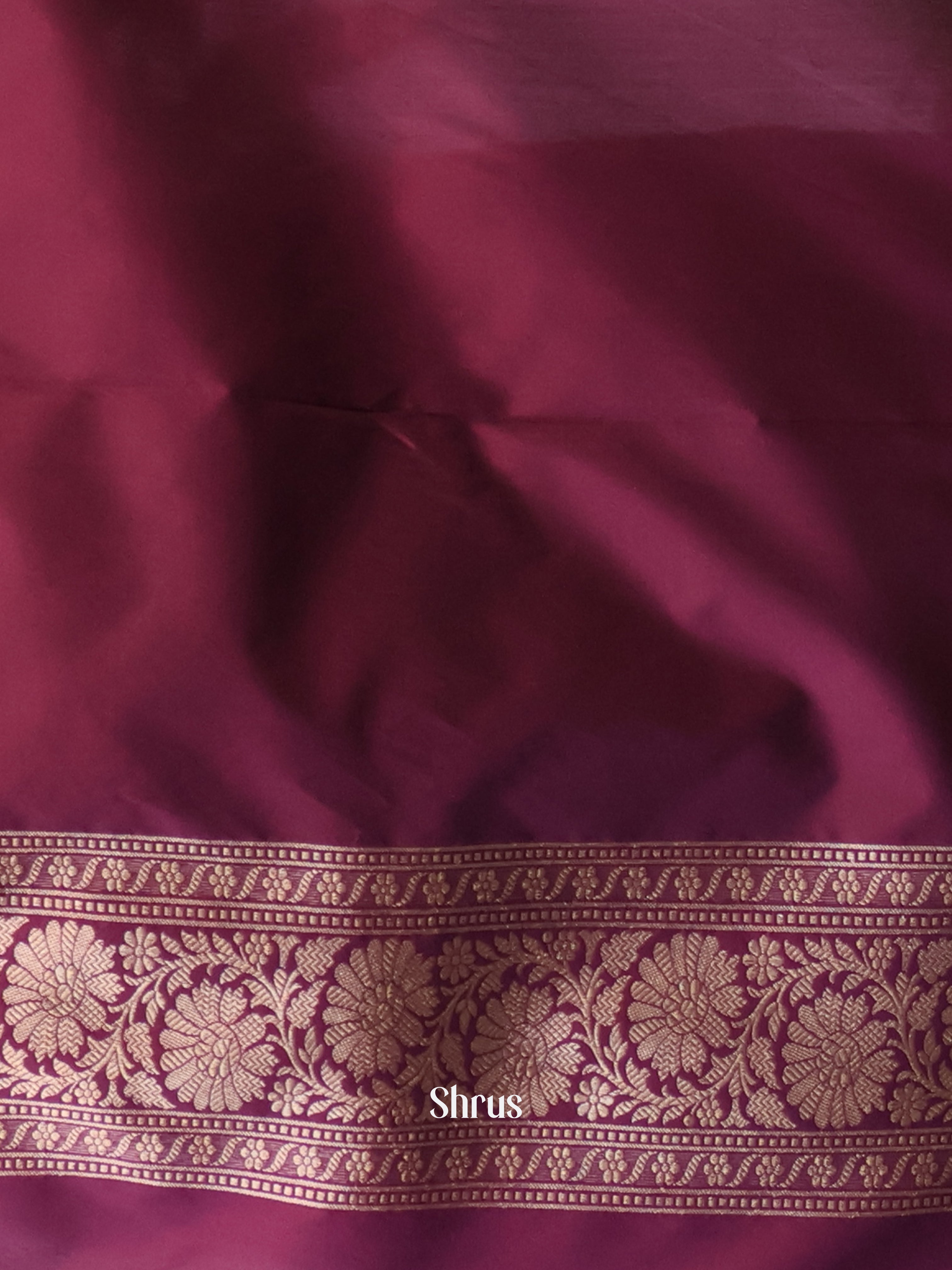 Maroon - Semi Banarasi Saree