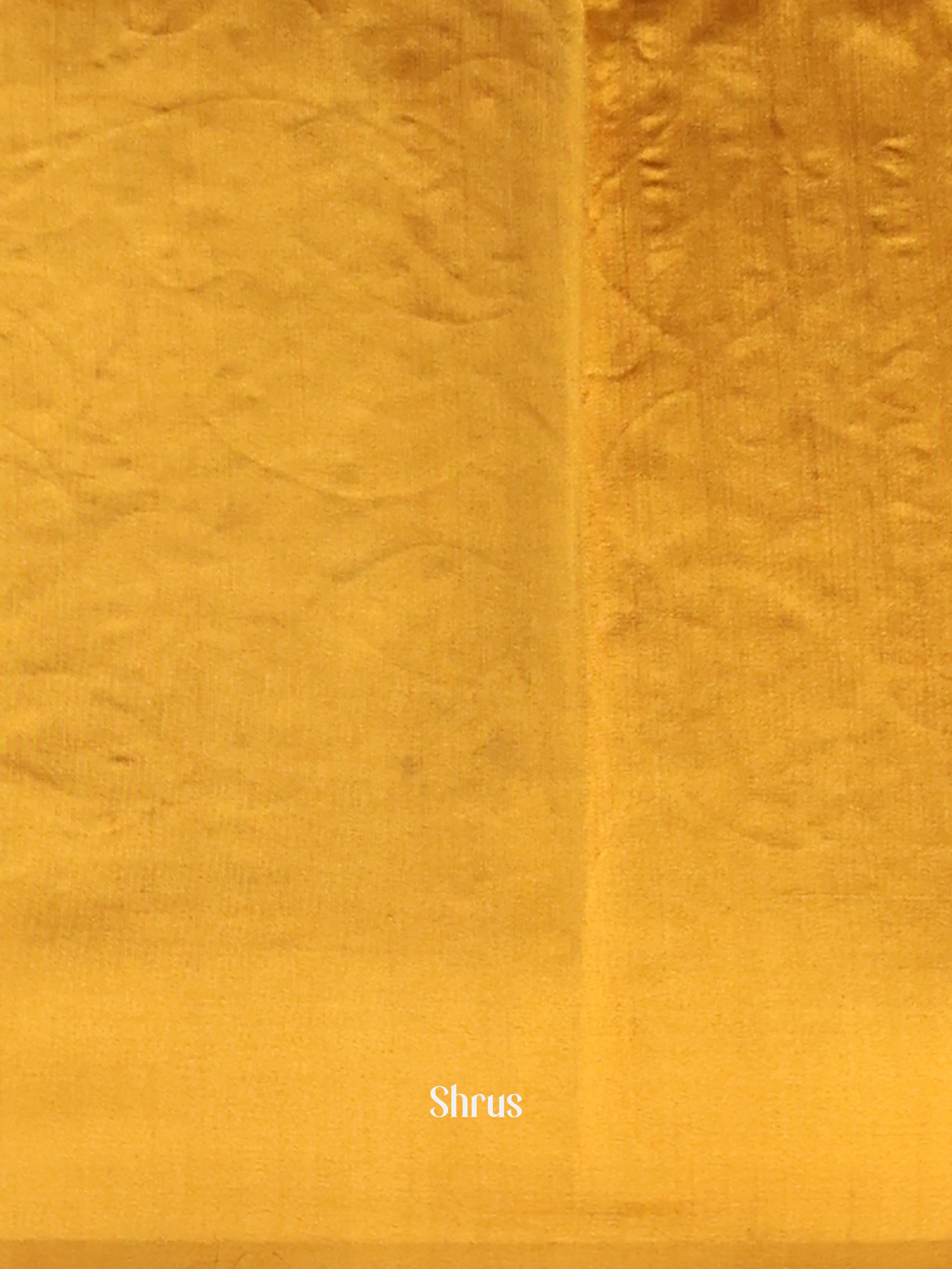 Yellow(Single Tone) - Organza Saree