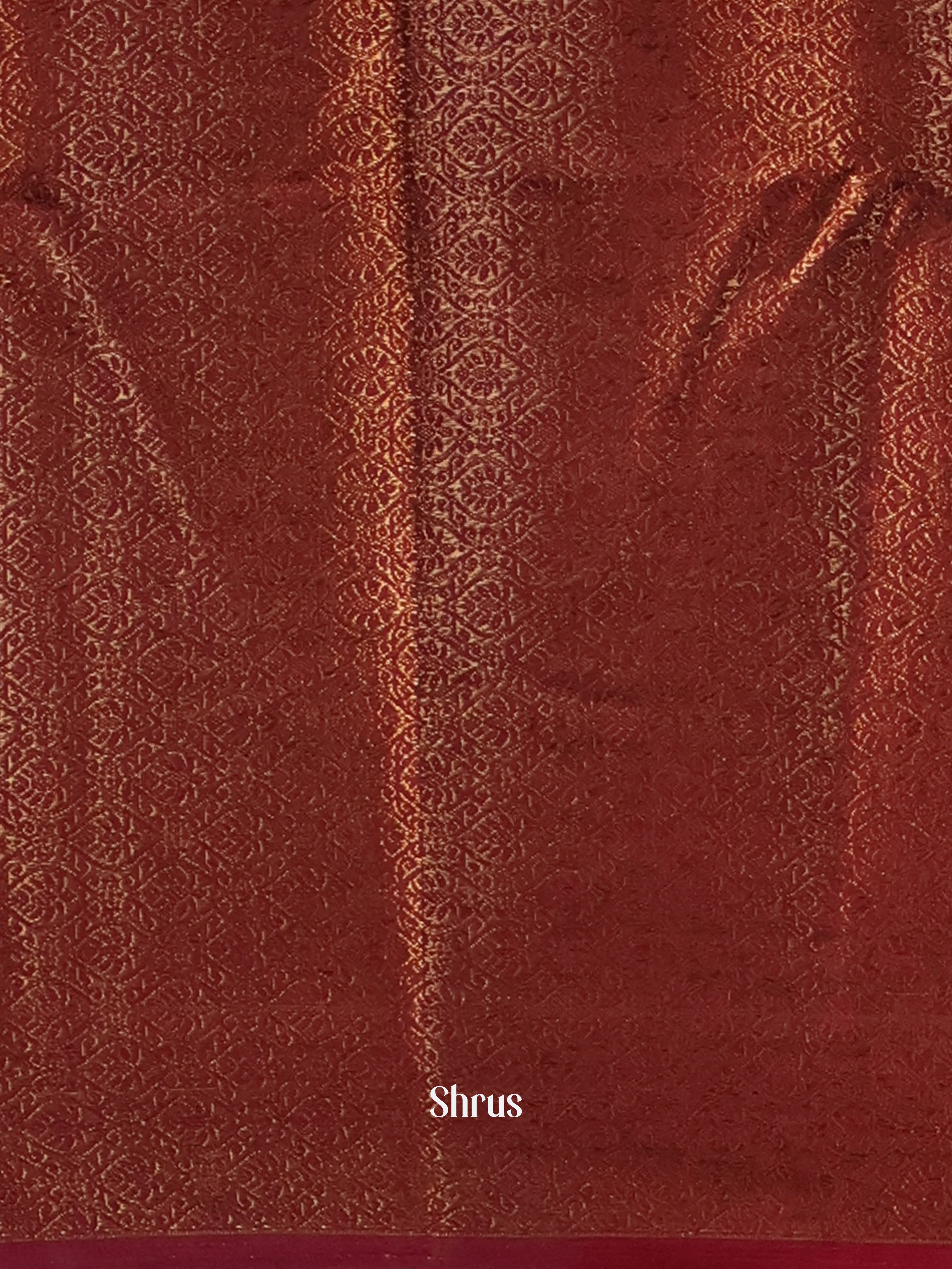 Green & Maroon- Semi Jute Saree - Shop on Shrus.com