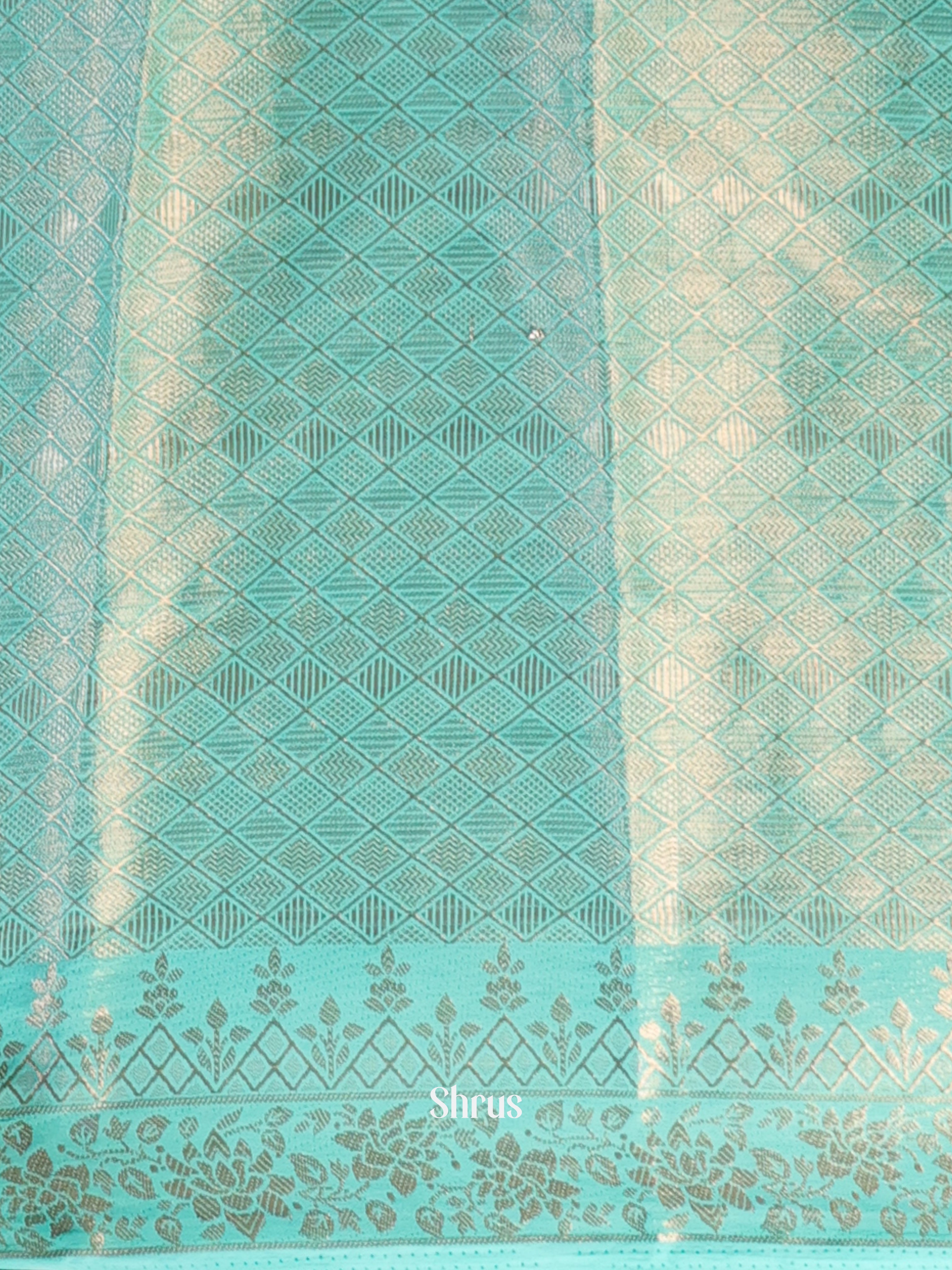 Blue - Semi Mysoresilk Saree