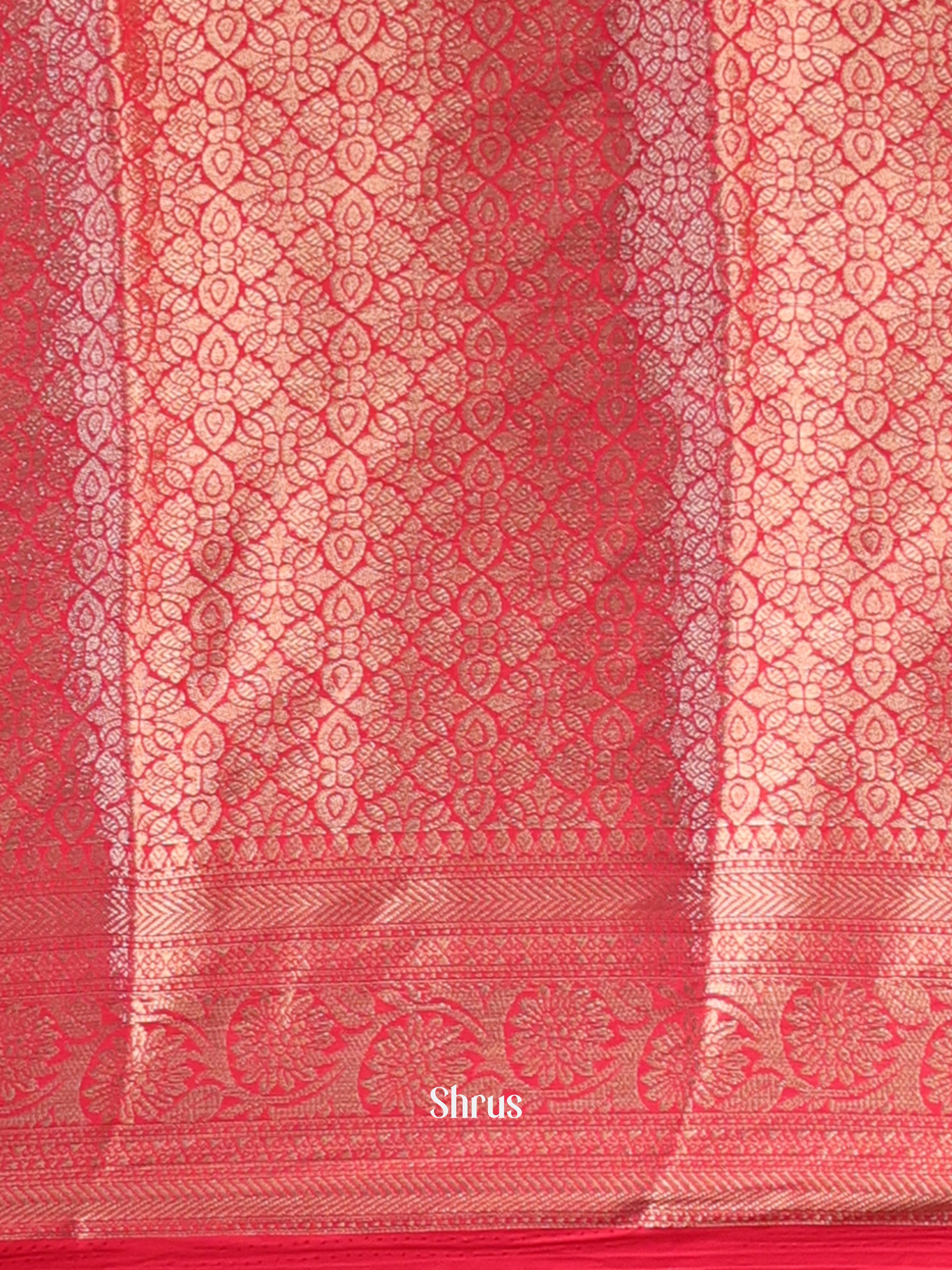 Pink - Semi Mysoresilk Saree