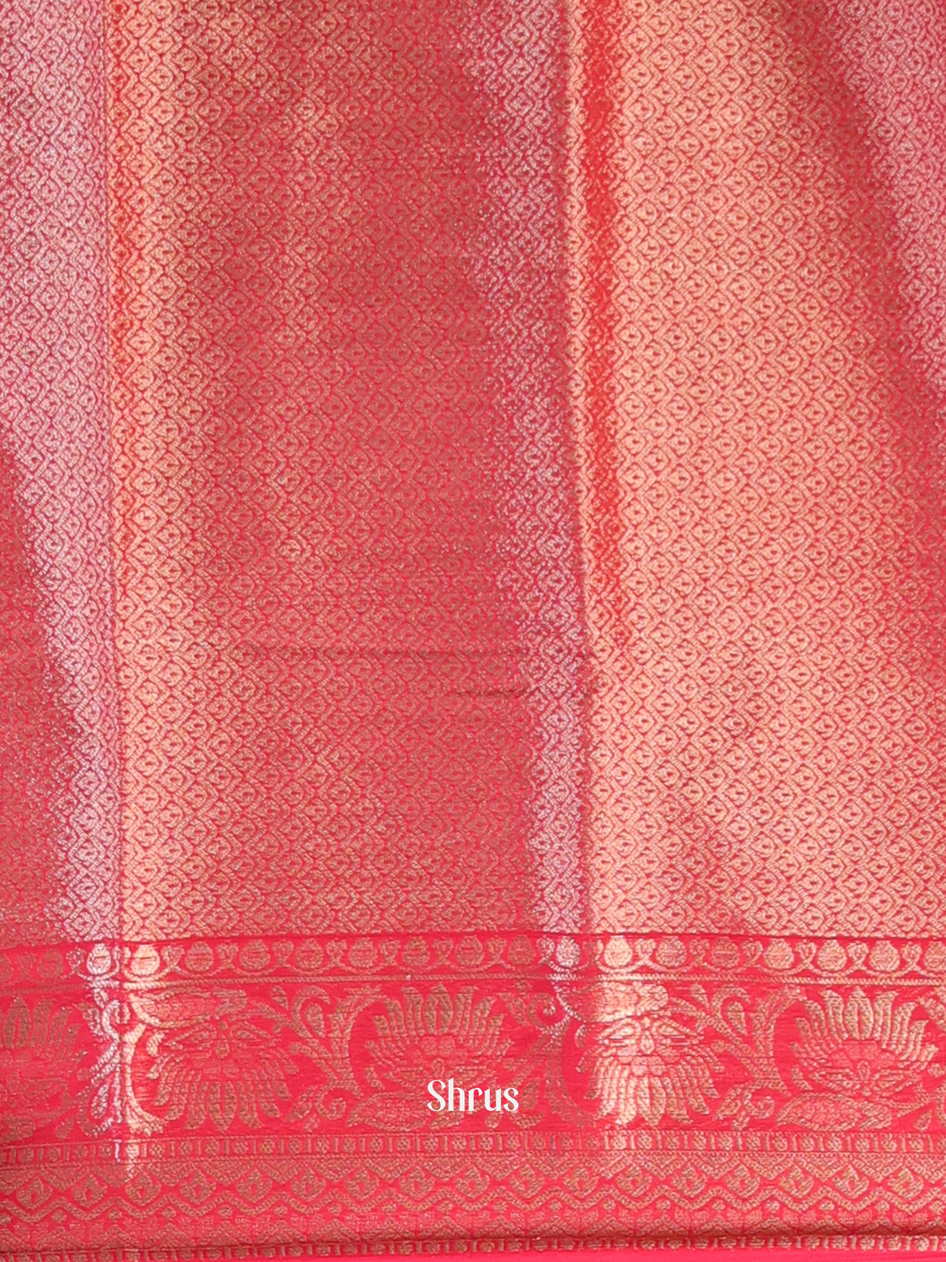 Mustard & Pink - Semi Mysoresilk Saree