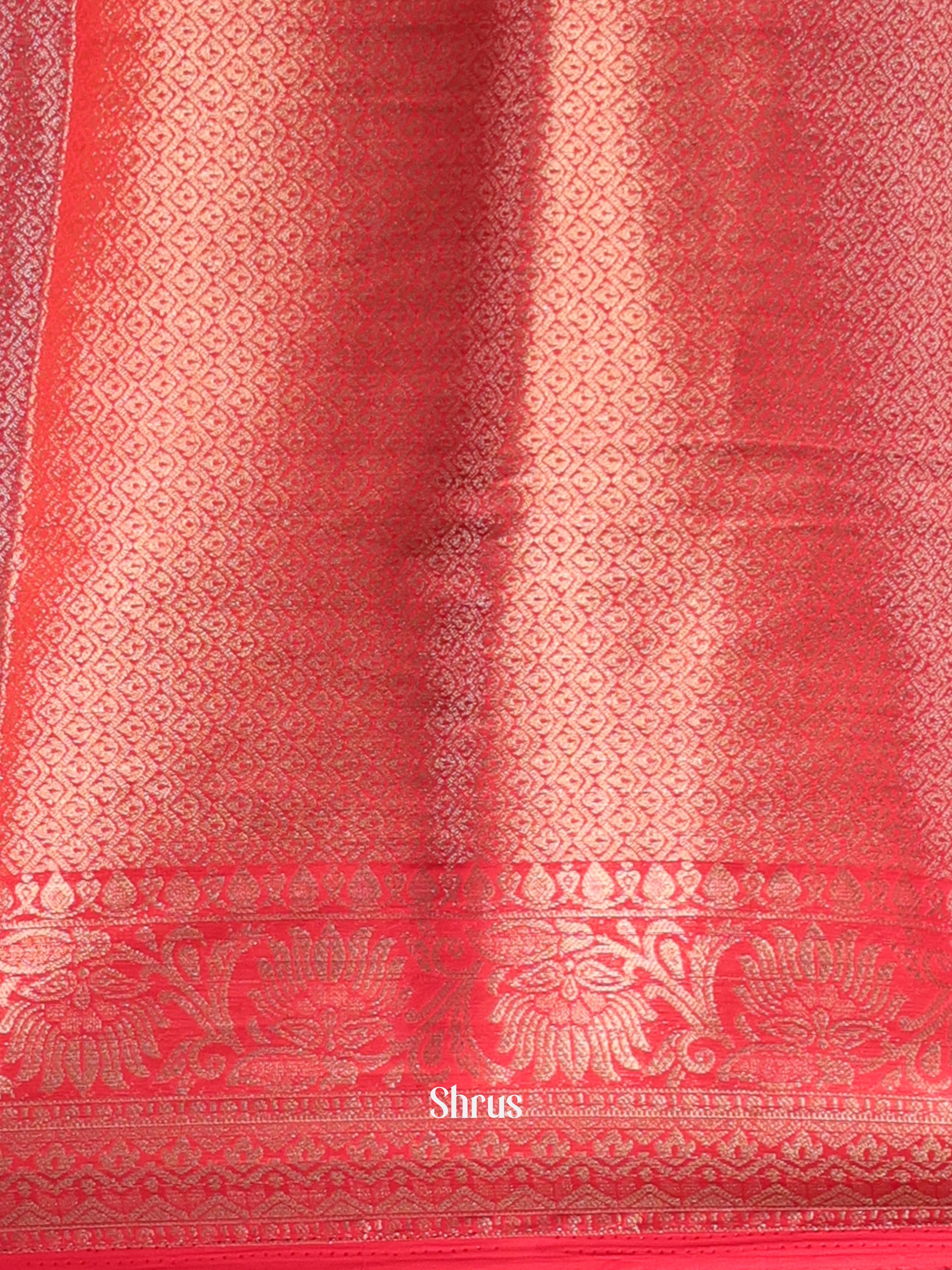 Pink - Semi Mysoresilk Saree