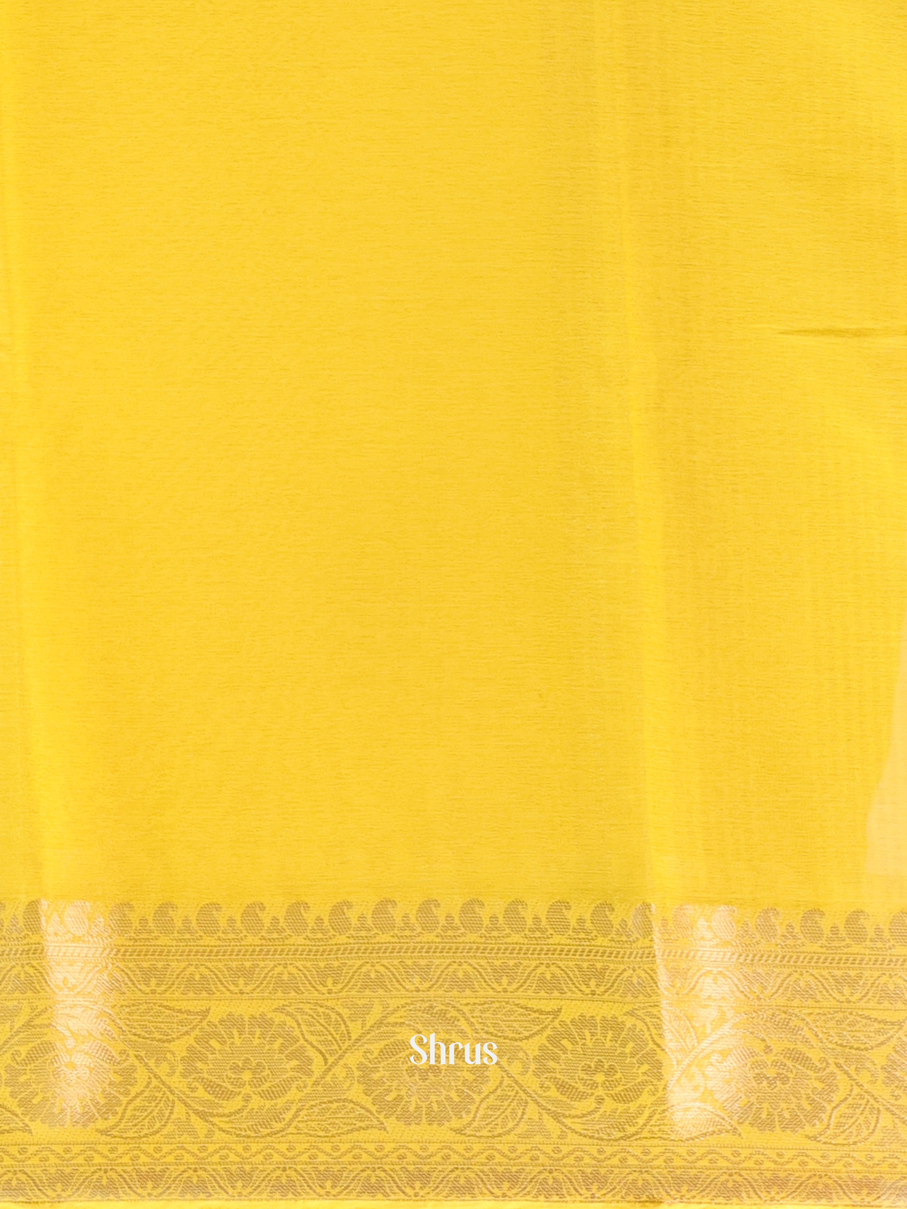 Lemon Yellow - Semi Mysoresilk Saree