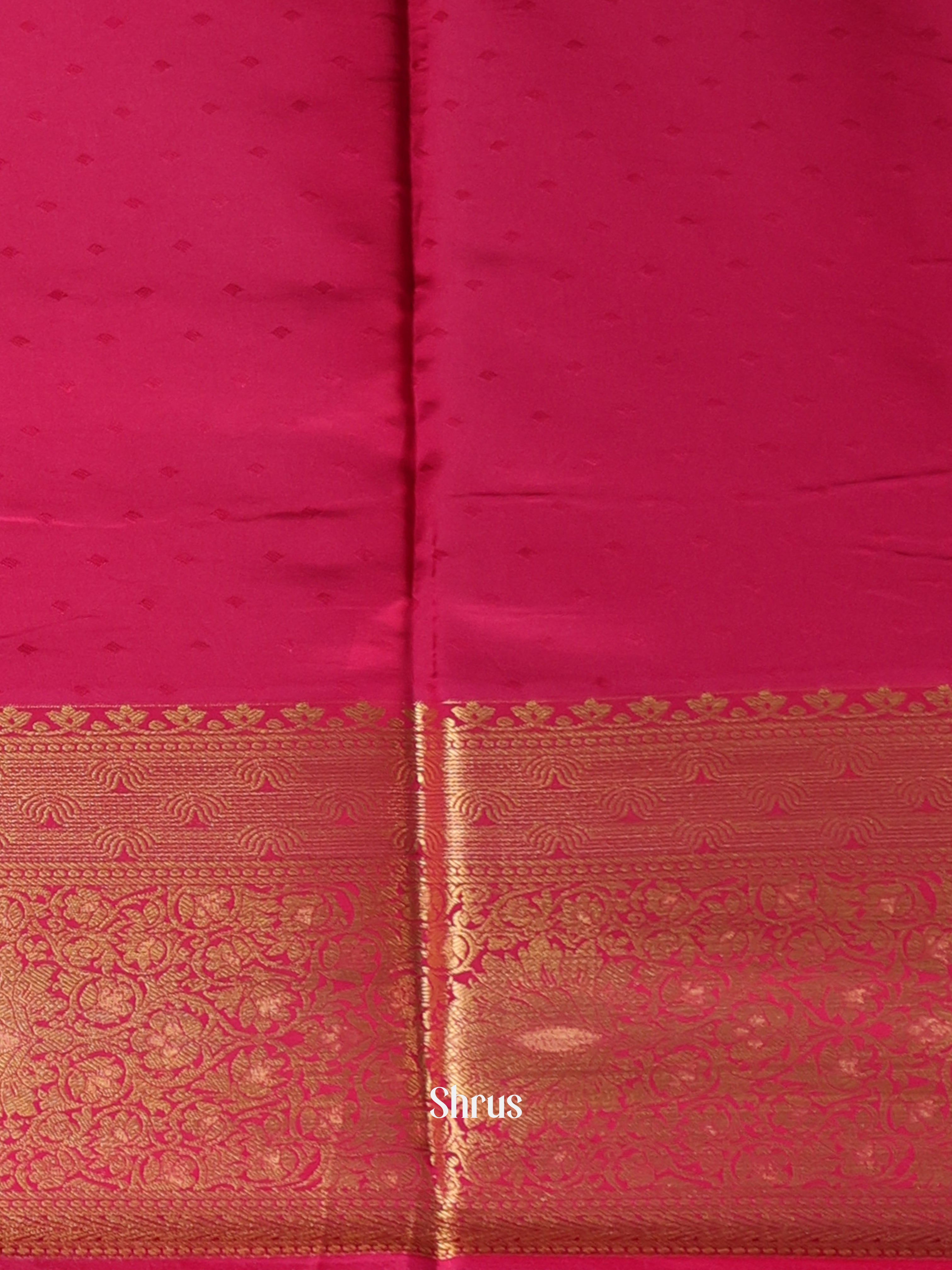 Red & Maroon  - Printed Silk Saree