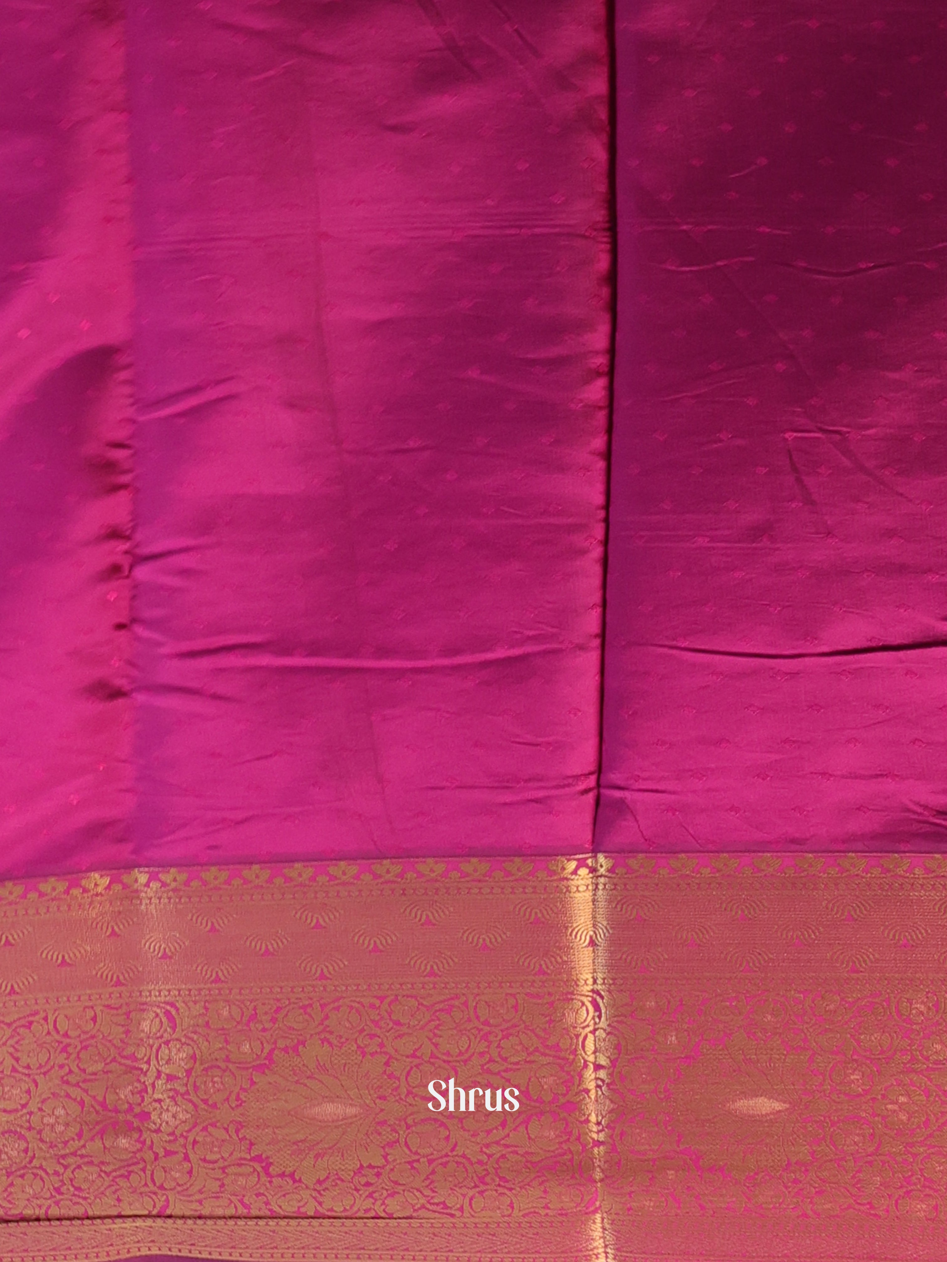 Purple - Printed Silk Saree