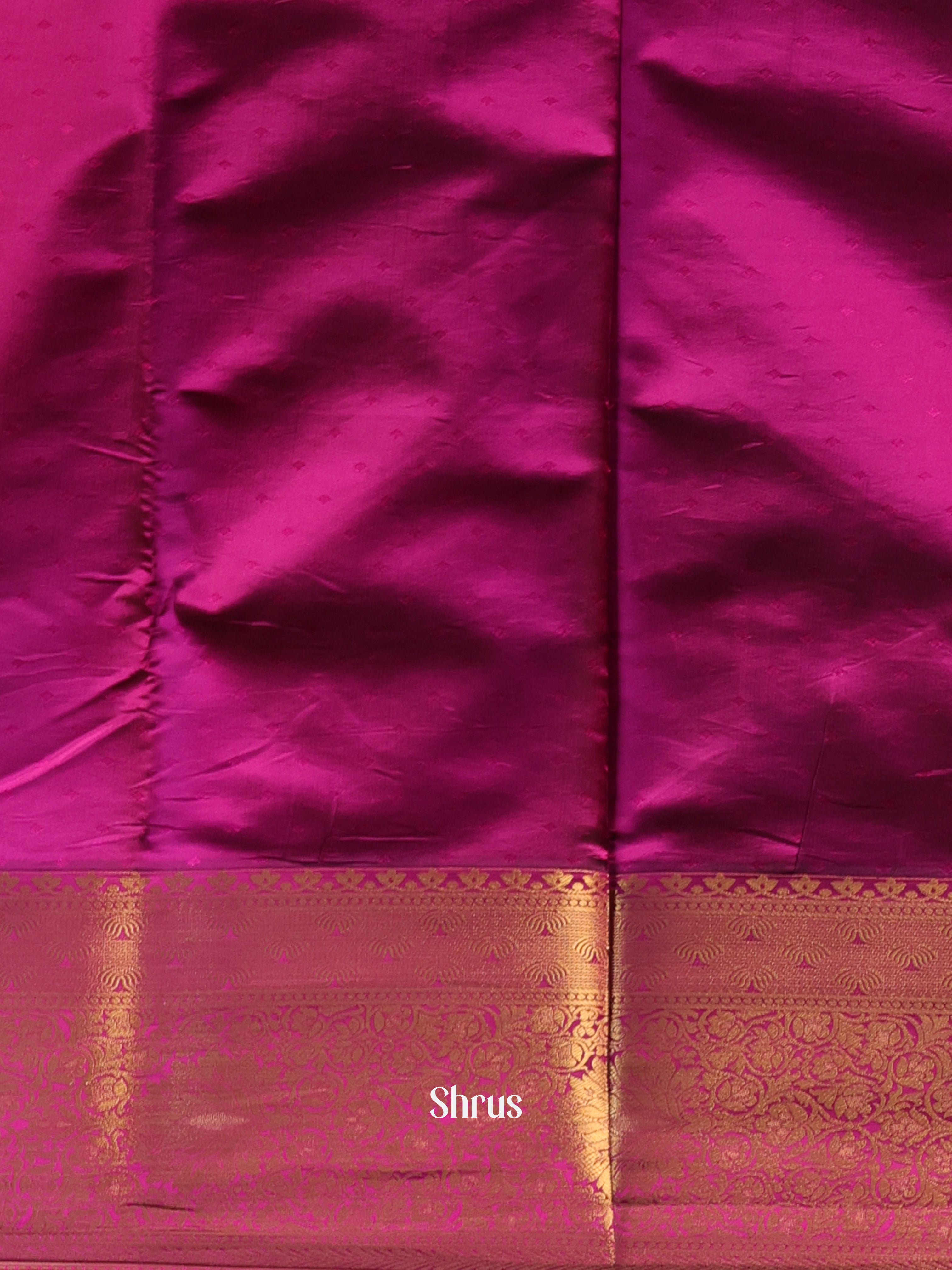 Purple & Majenta - Printed Silk Saree