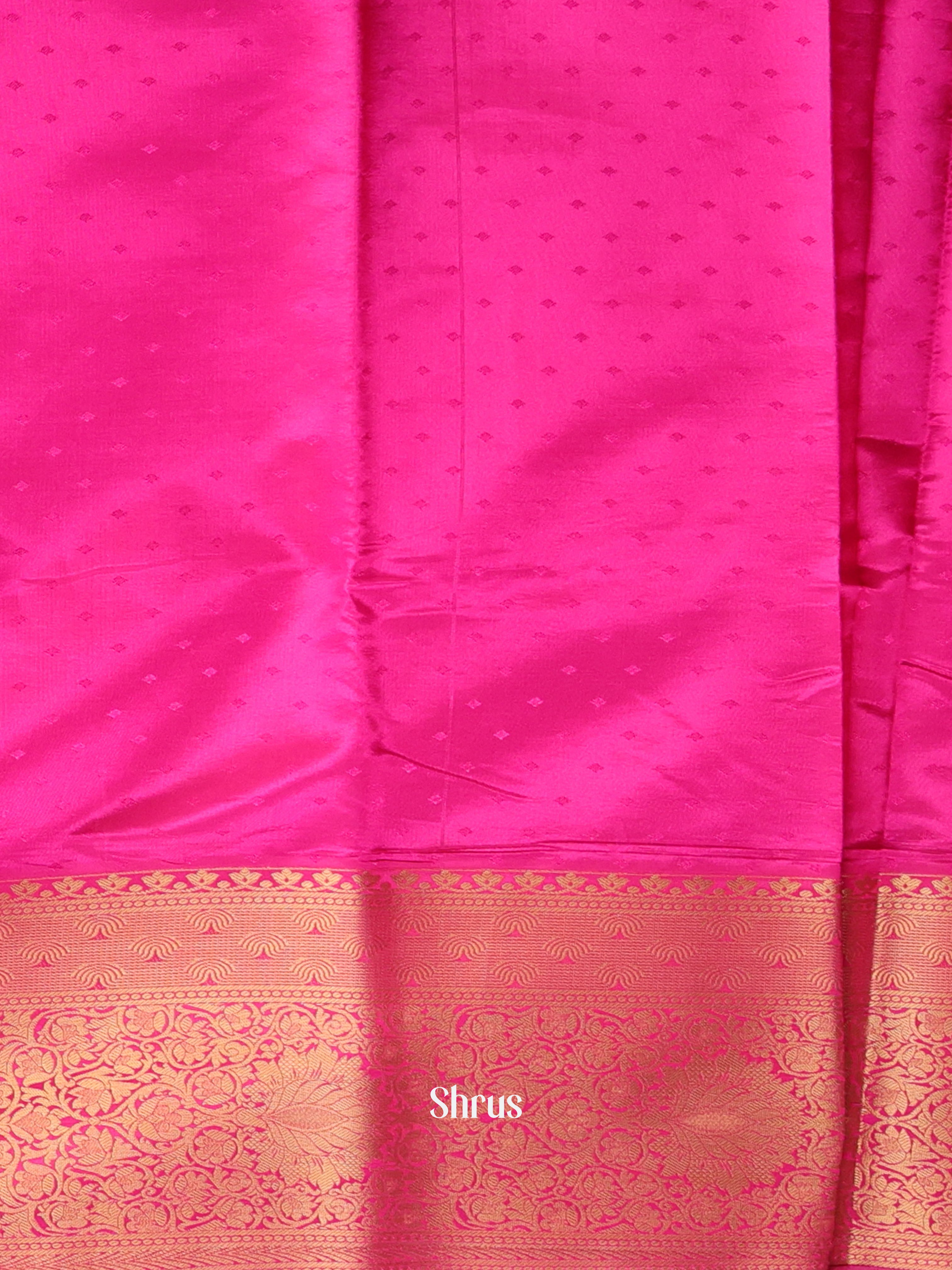 Brick & Pink - Printed Silk Saree