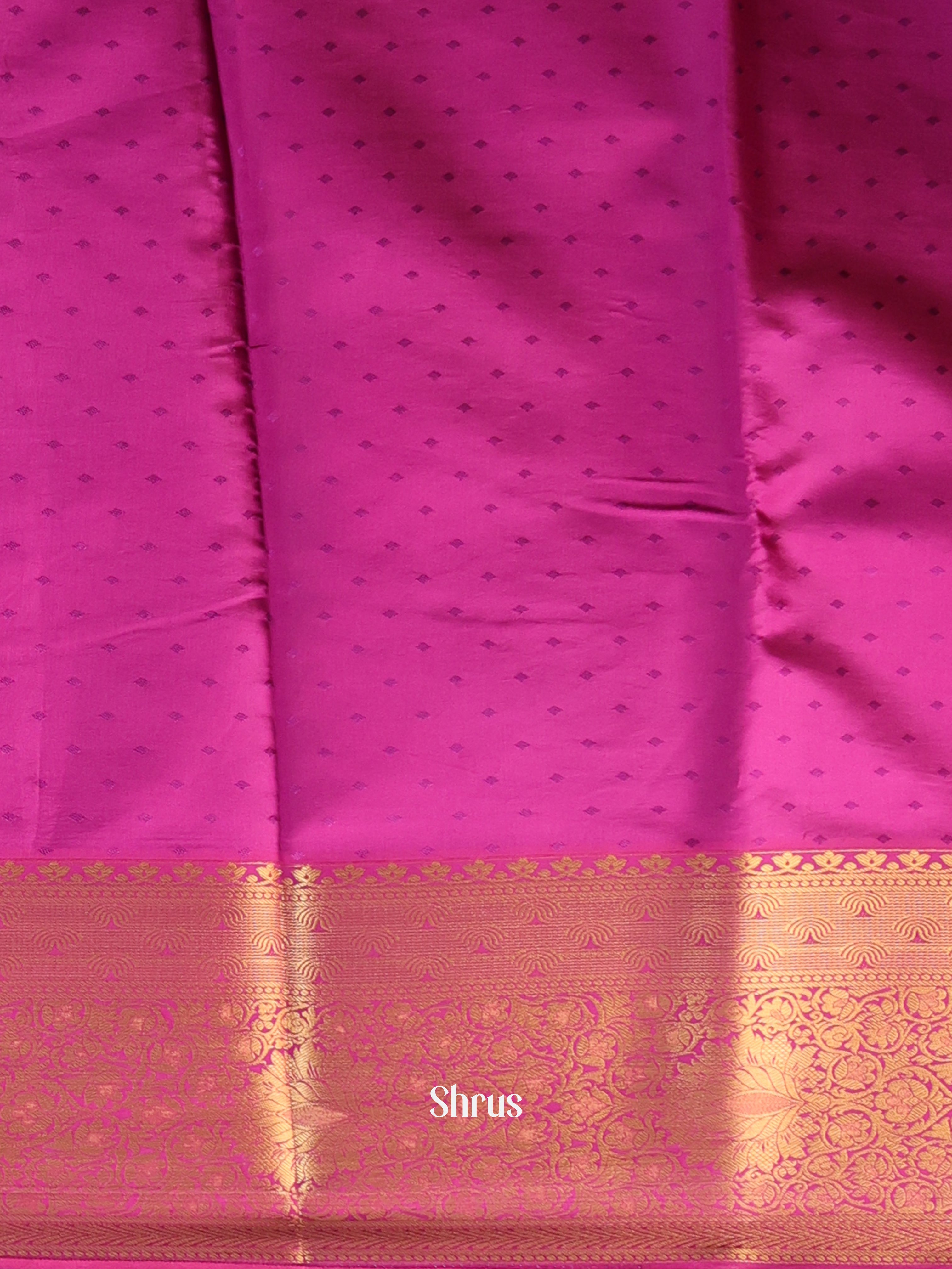 Purple & Majenta - Printed Silk Saree