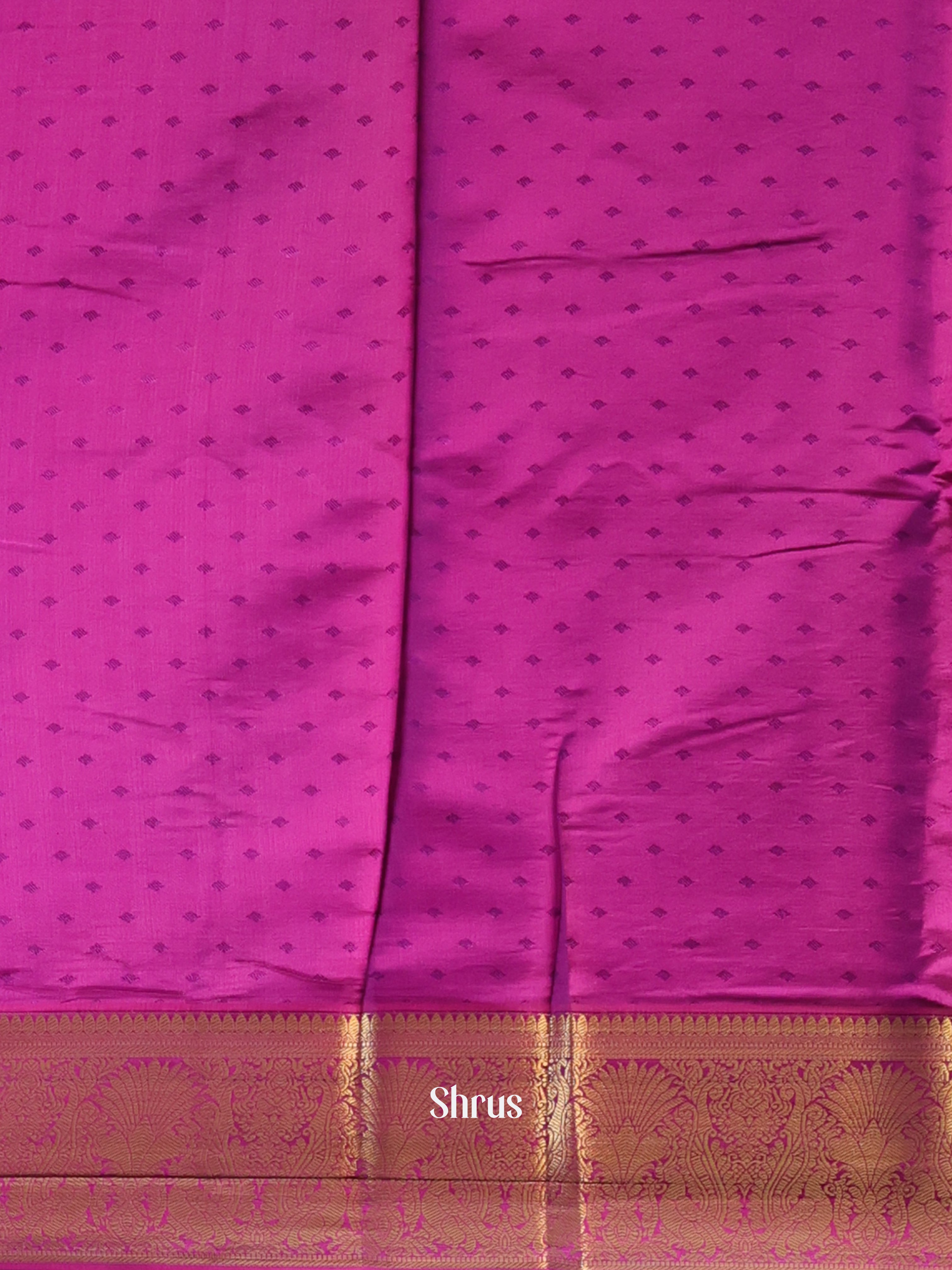 Purple & Majenta - Printed Silk Saree - Shop on Shrus.com