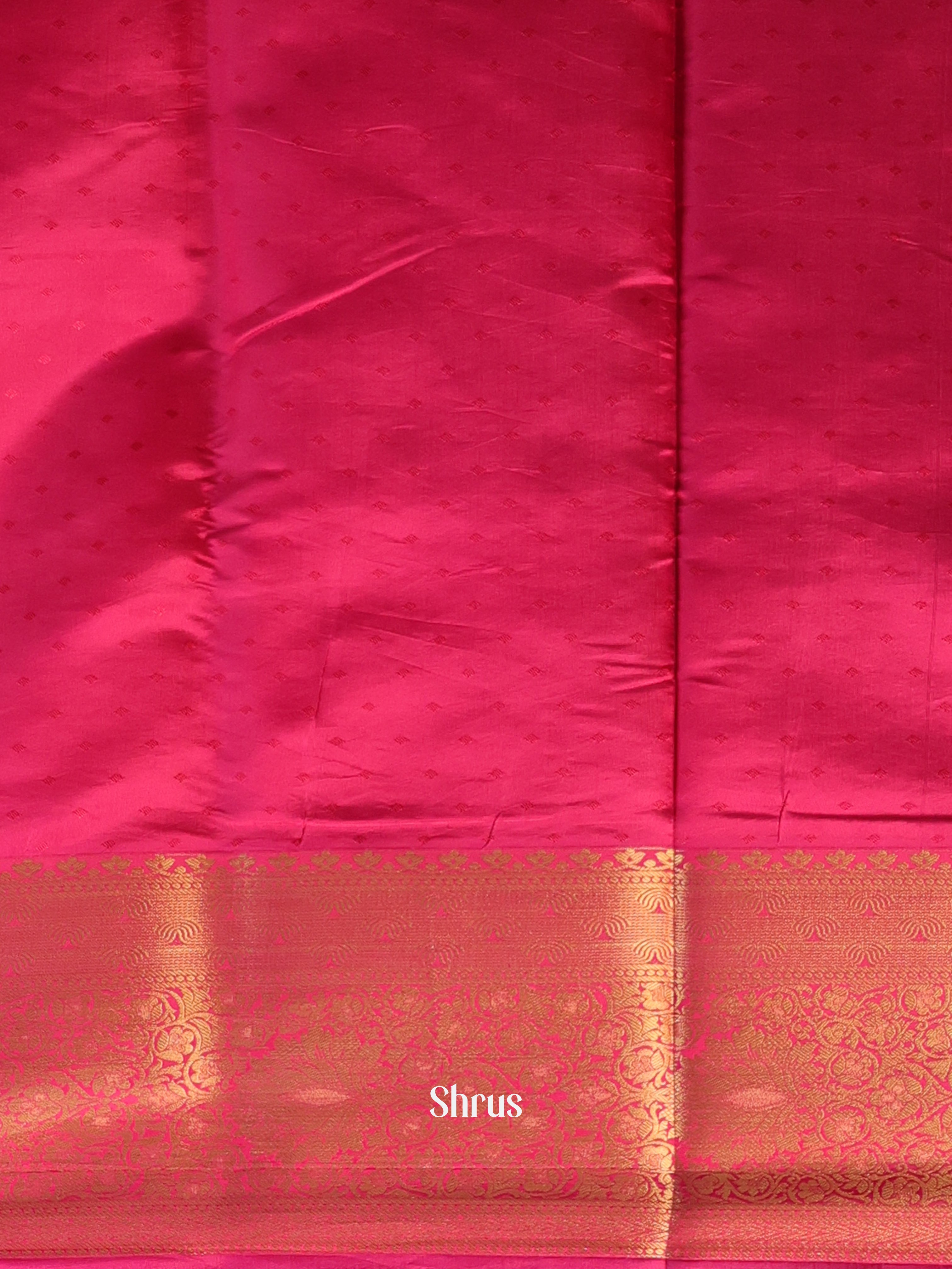 Brick & Maroon- Printed Silk Saree