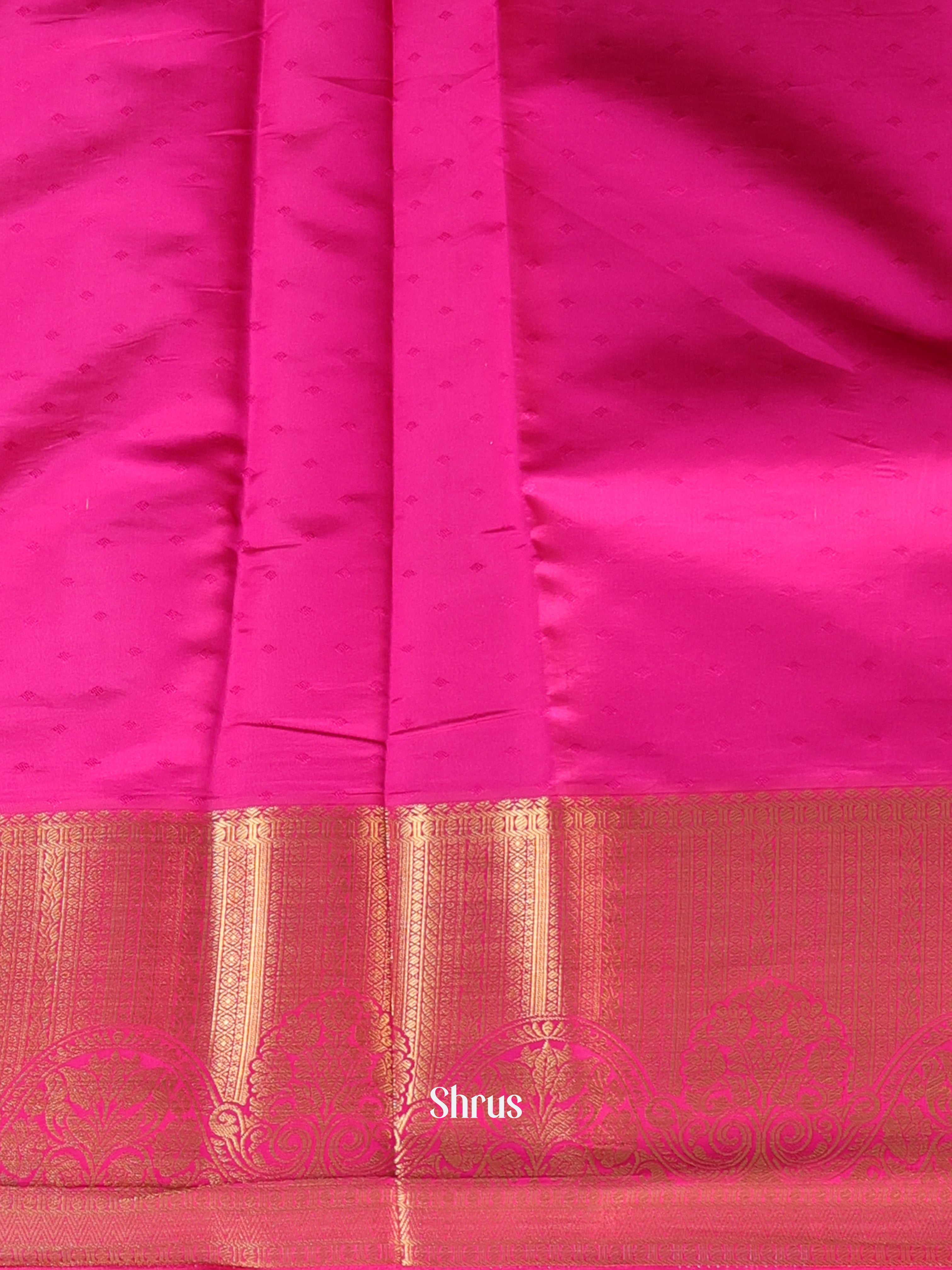 Brick & Pink - Printed Silk Saree