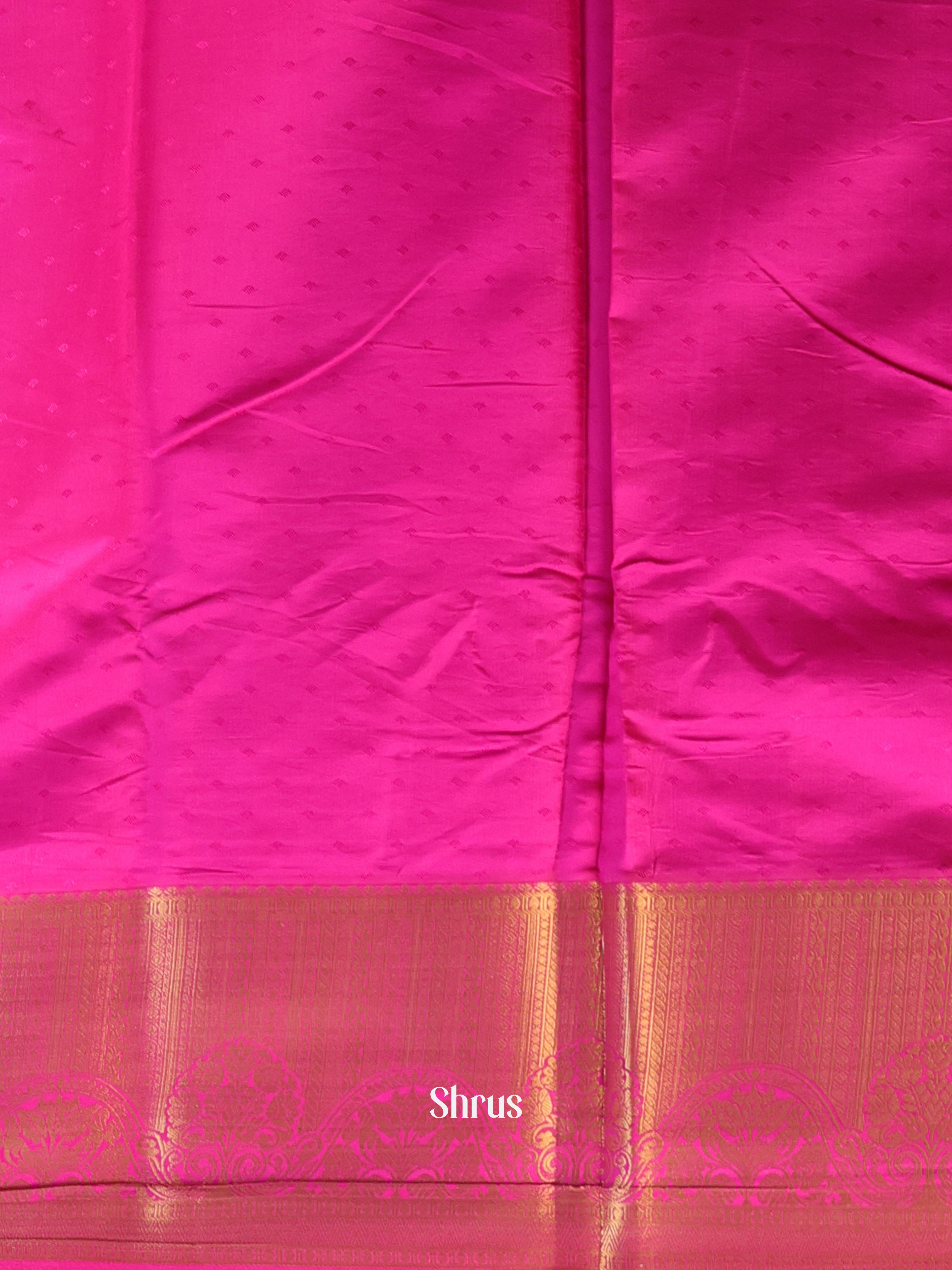 Brick Orange & Pink - Printed Silk Saree