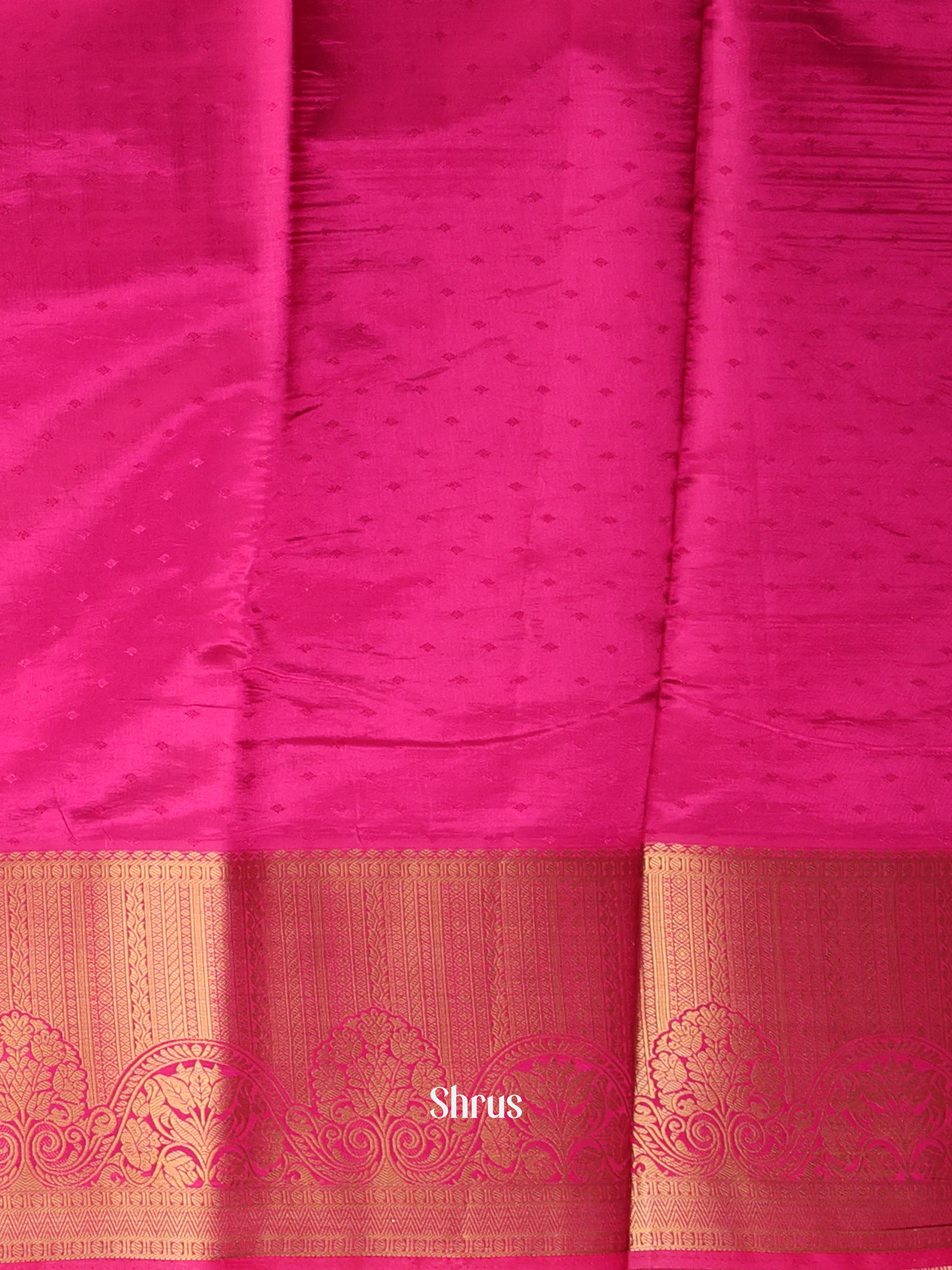 Purple - Printed Silk Saree