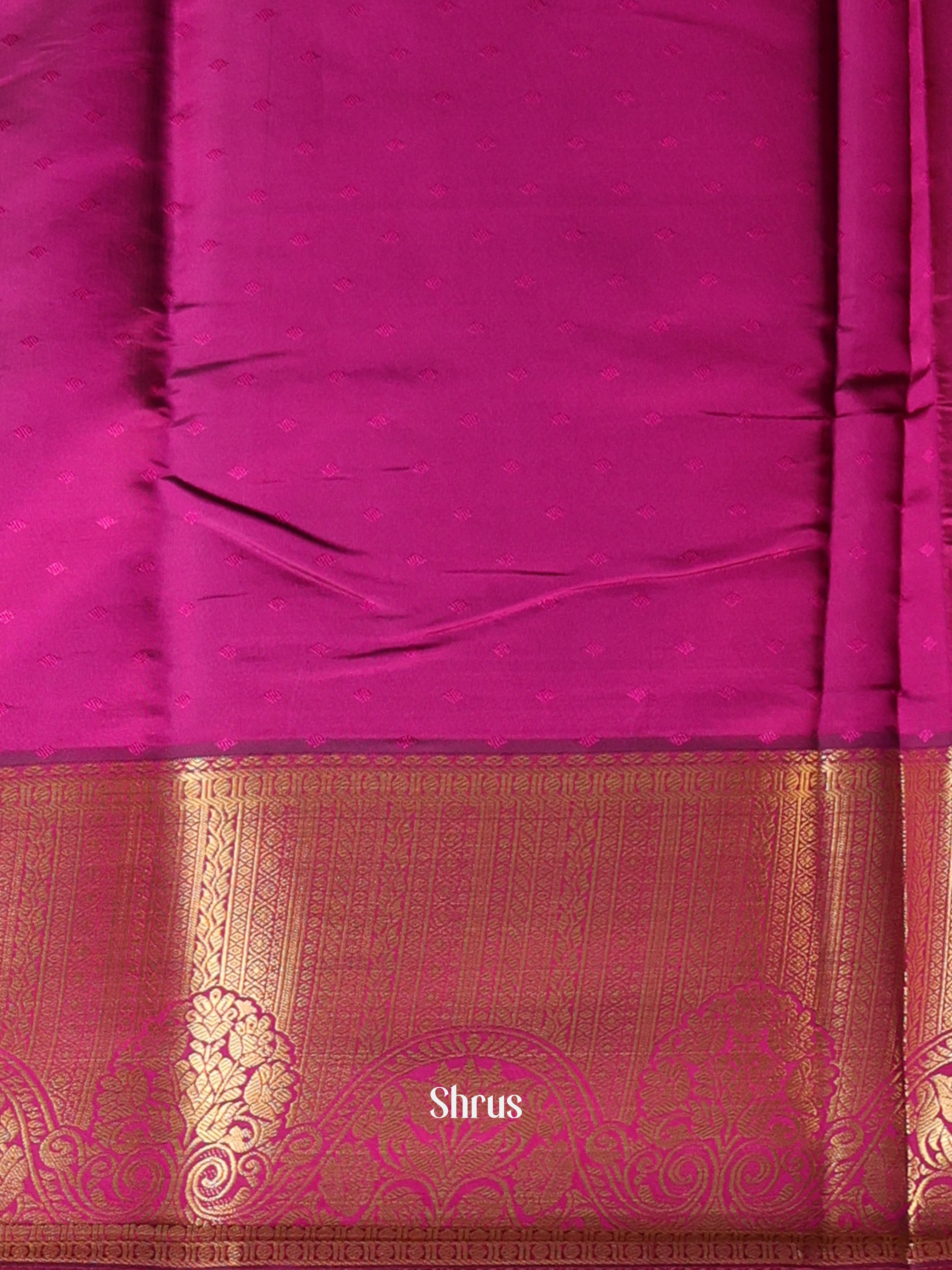 Blue & Purple - Printed Silk Saree