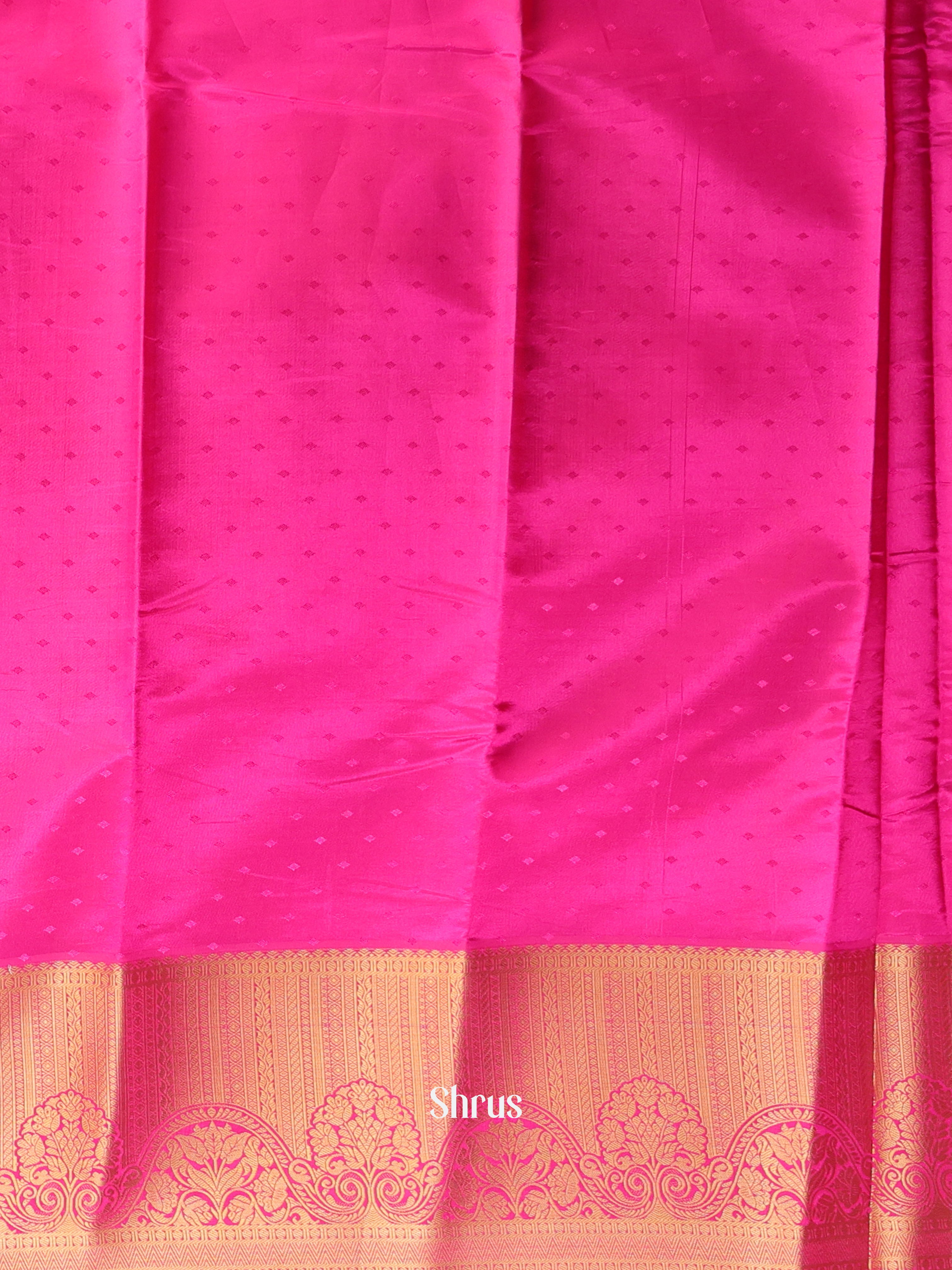 Brick & Pink- Printed Silk Saree