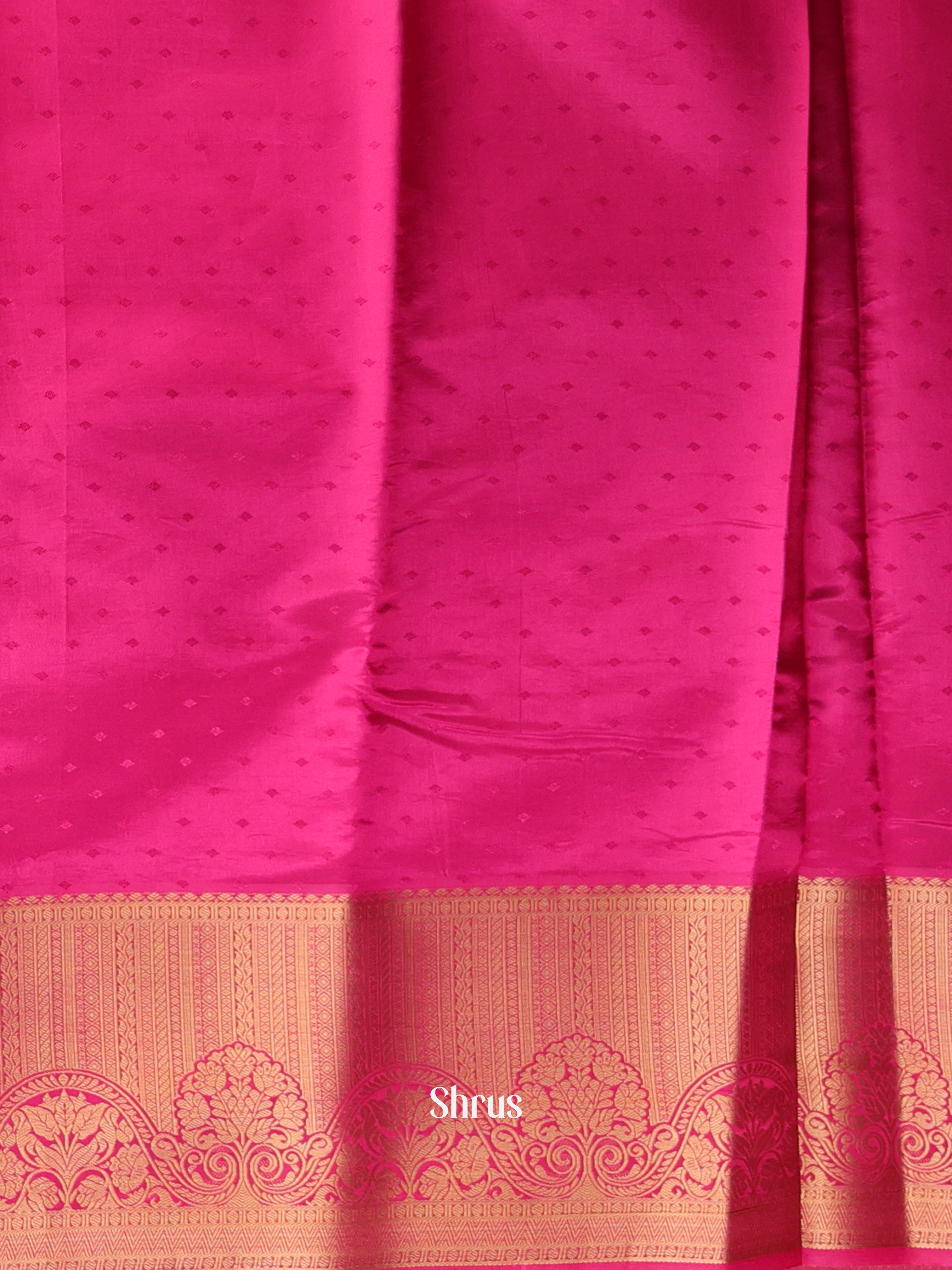 Purple - Printed Silk Saree