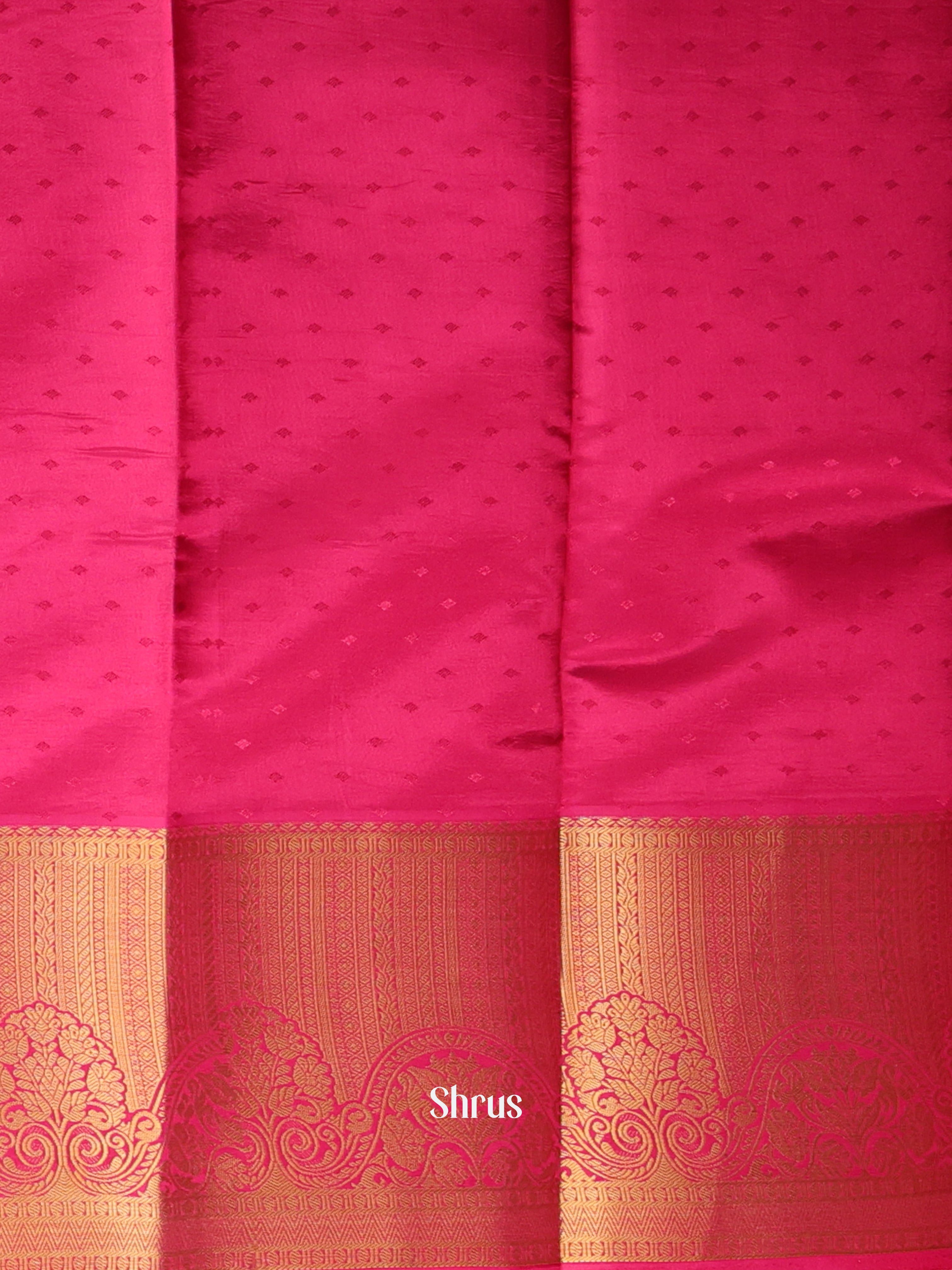 Maroon - Printed Silk Saree