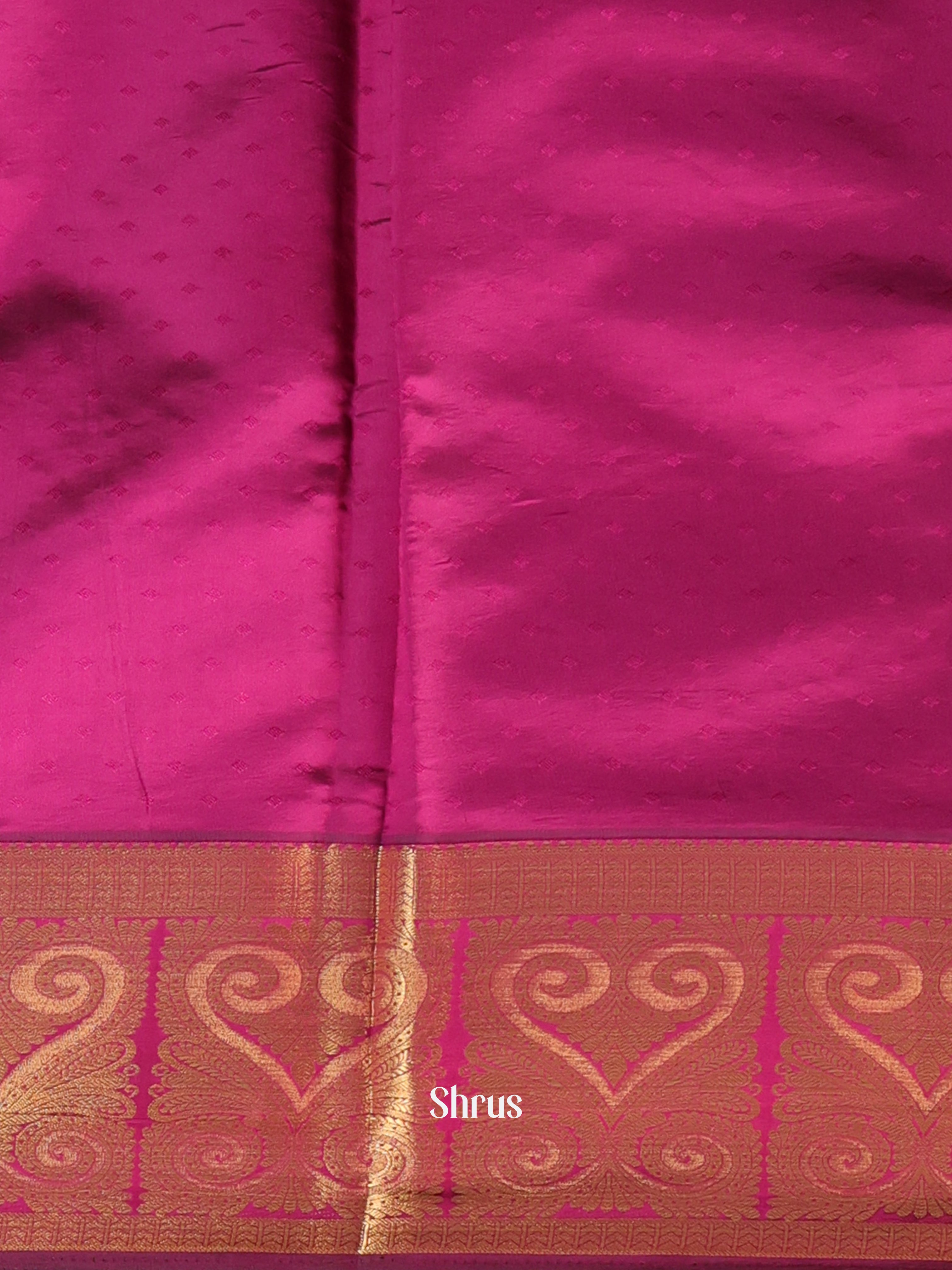 Wine - Printed Silk Saree