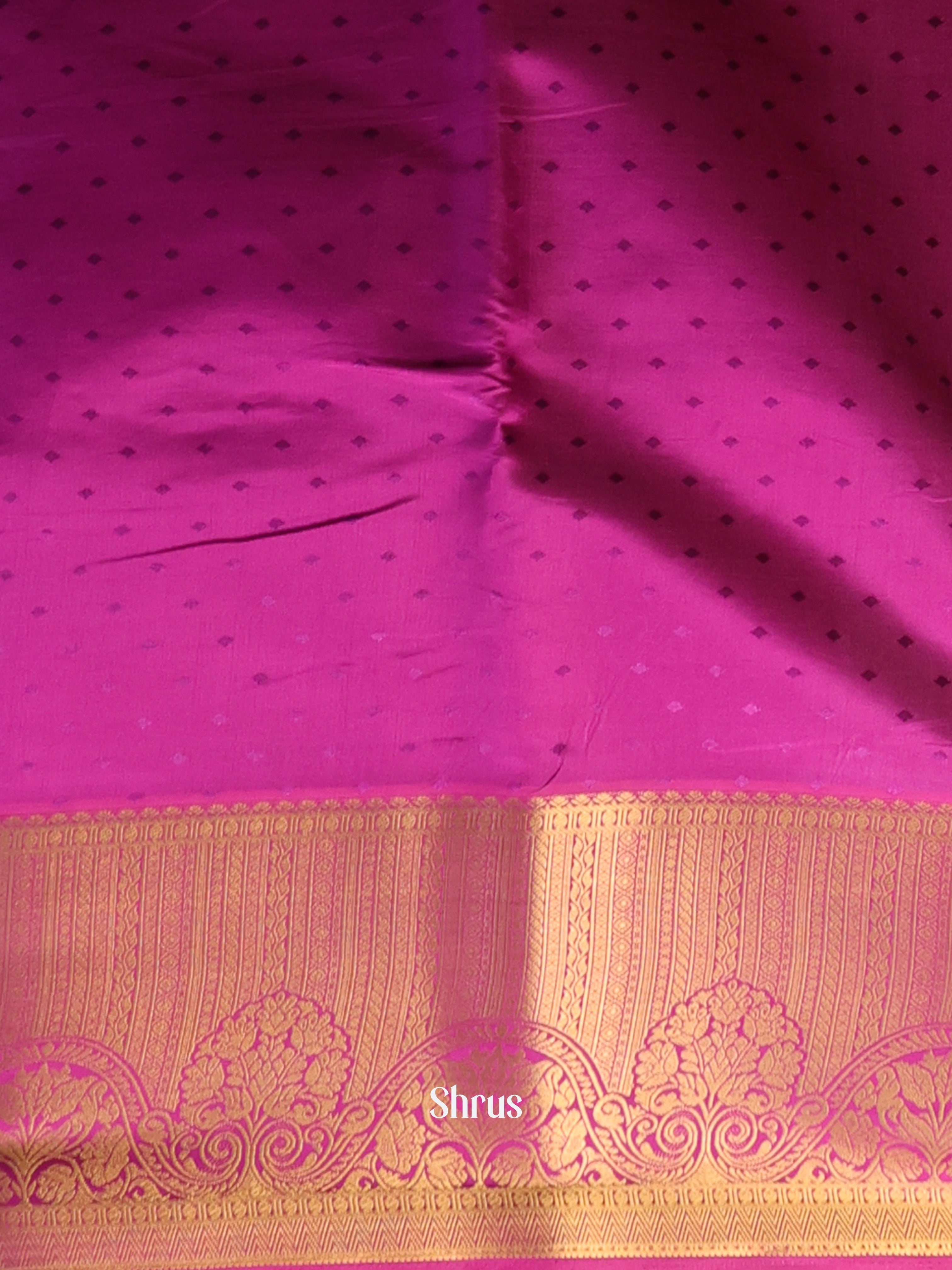 Purple & Majenta - Printed Silk  Saree