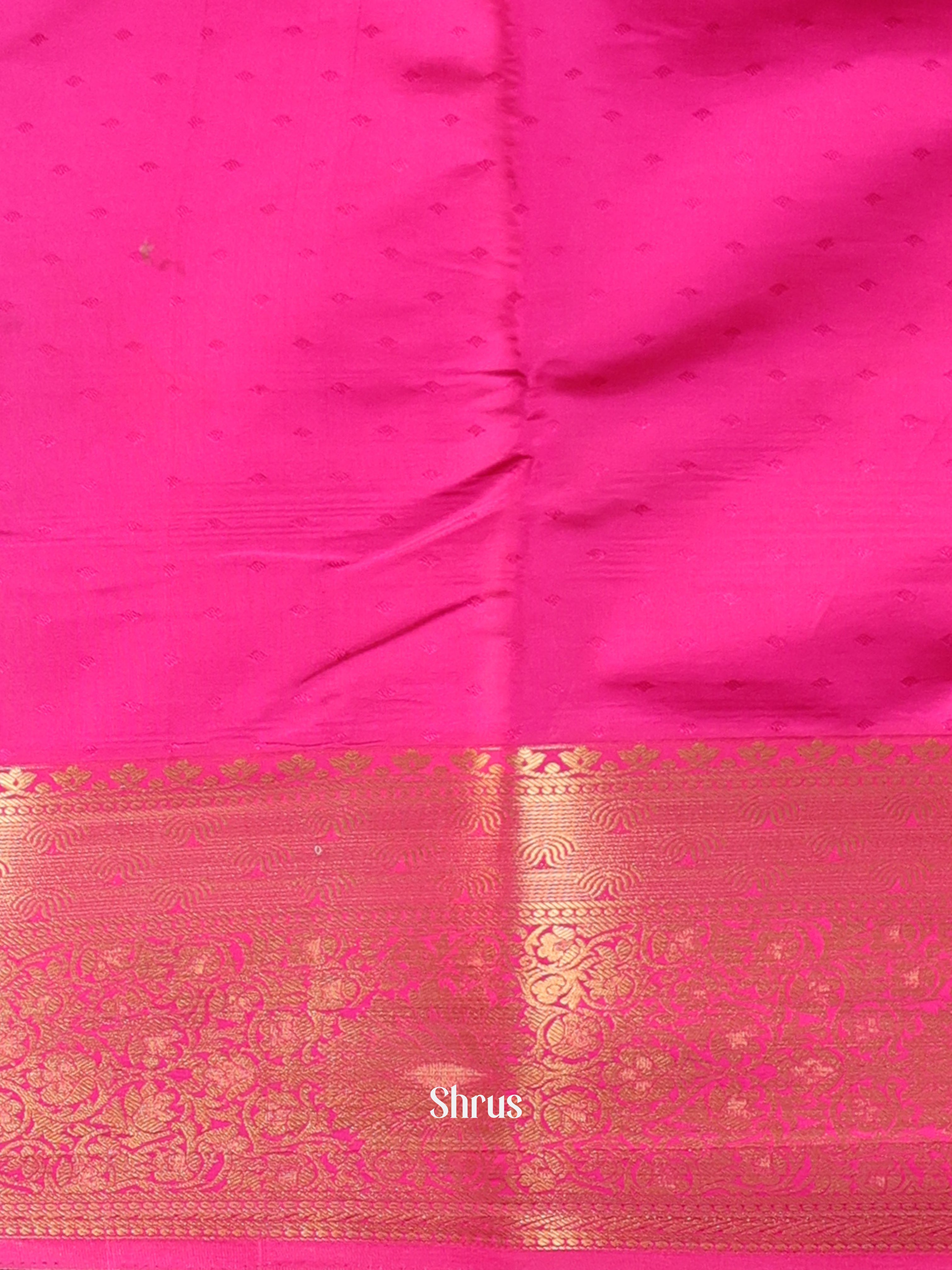 Brick & Pink - Printed Silk Saree