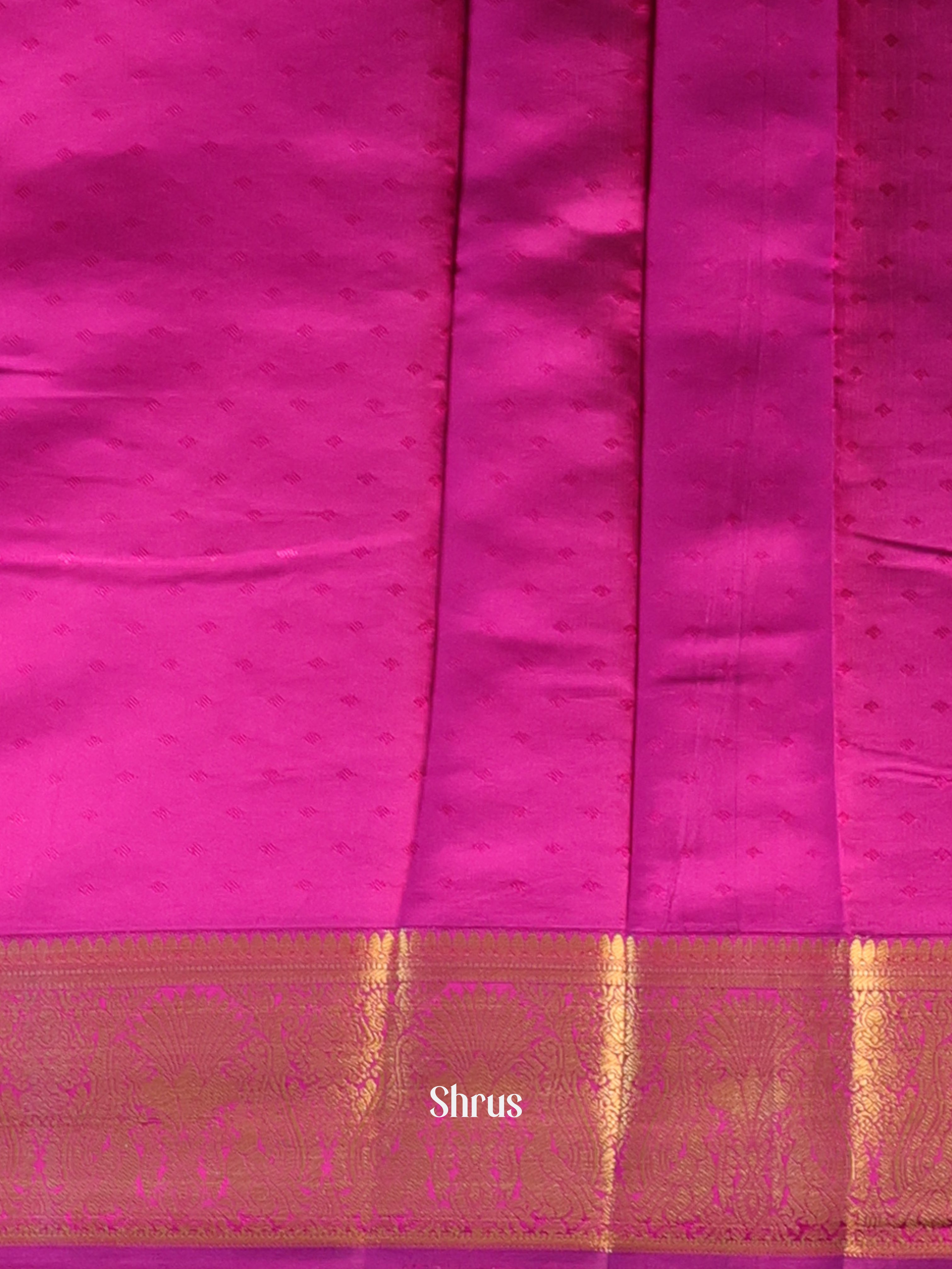 Brick & Majenta - Printed Silk Saree