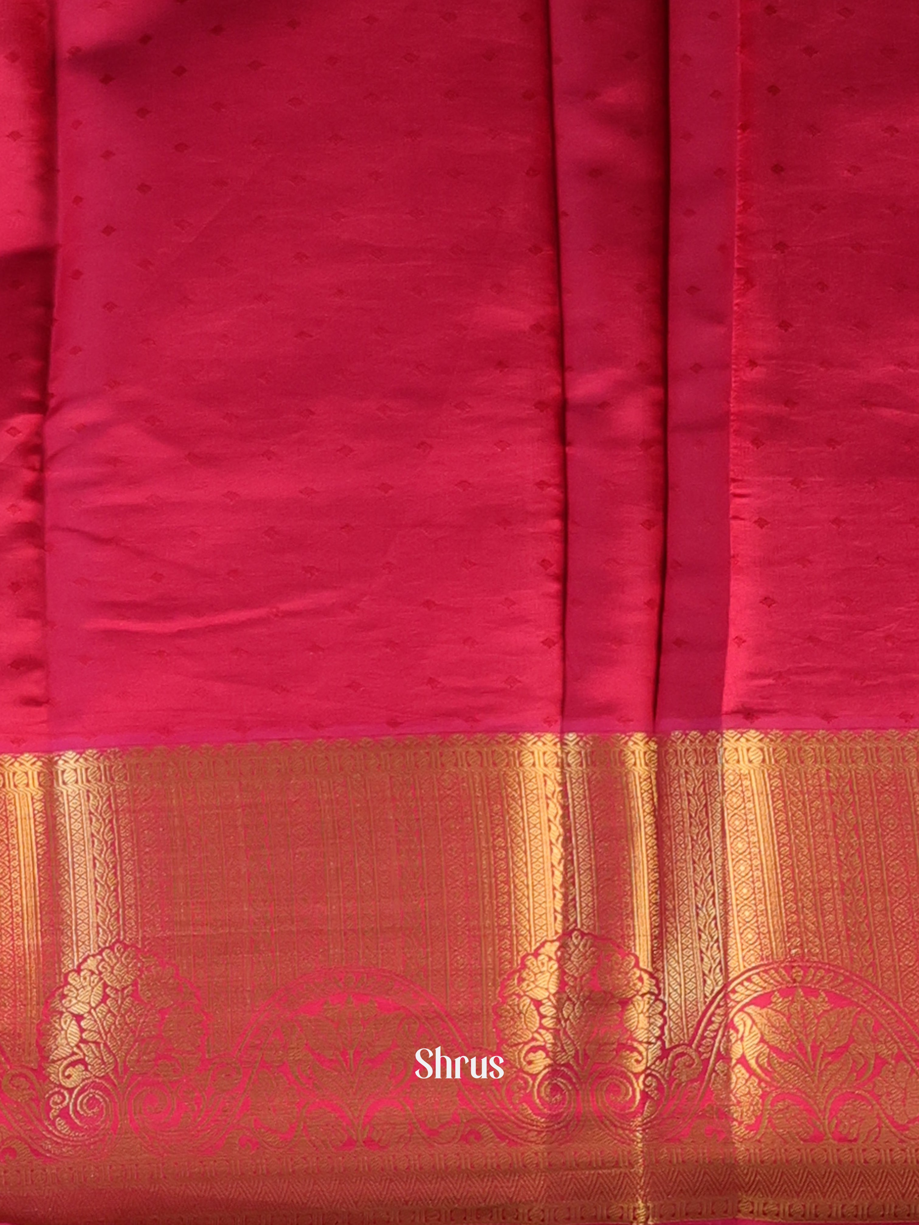 Maroon - Printed Silk Saree