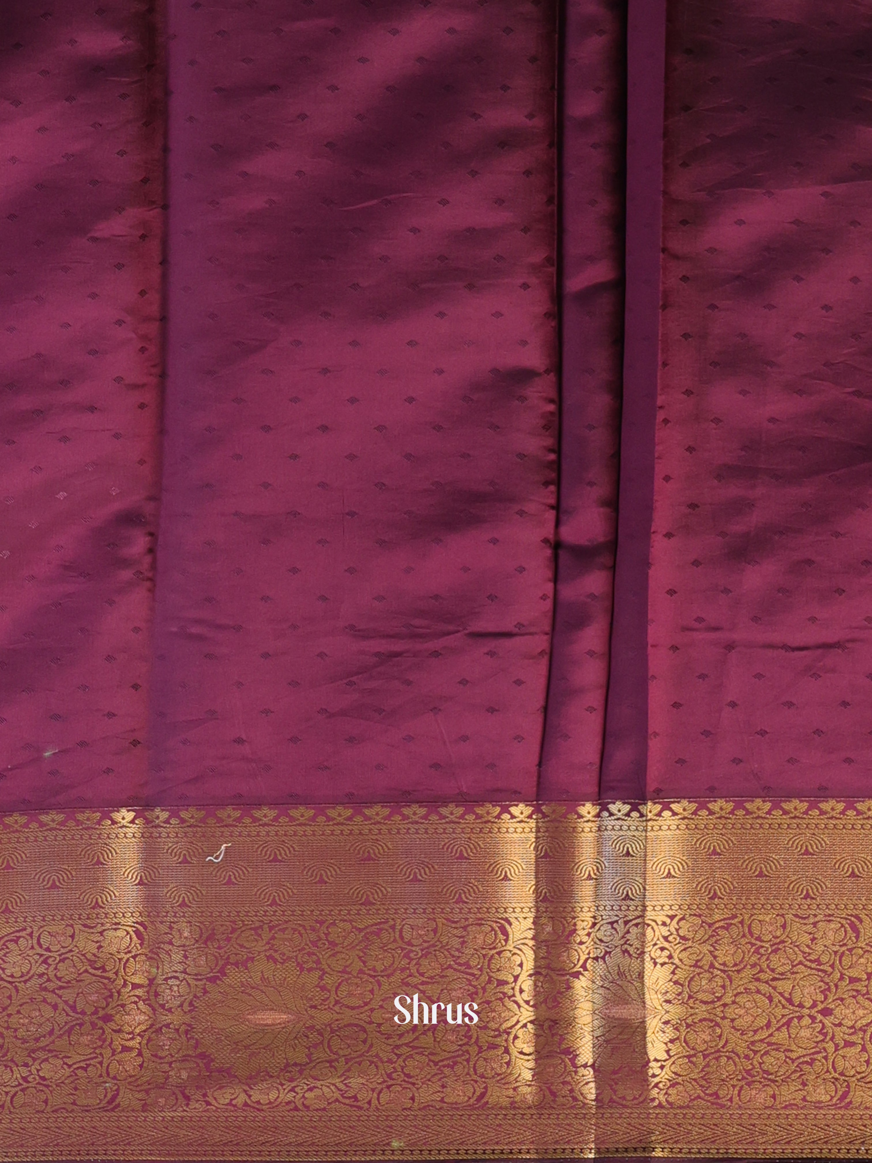 Green & Violet - Printed Silk Saree - Shop on Shrus.com