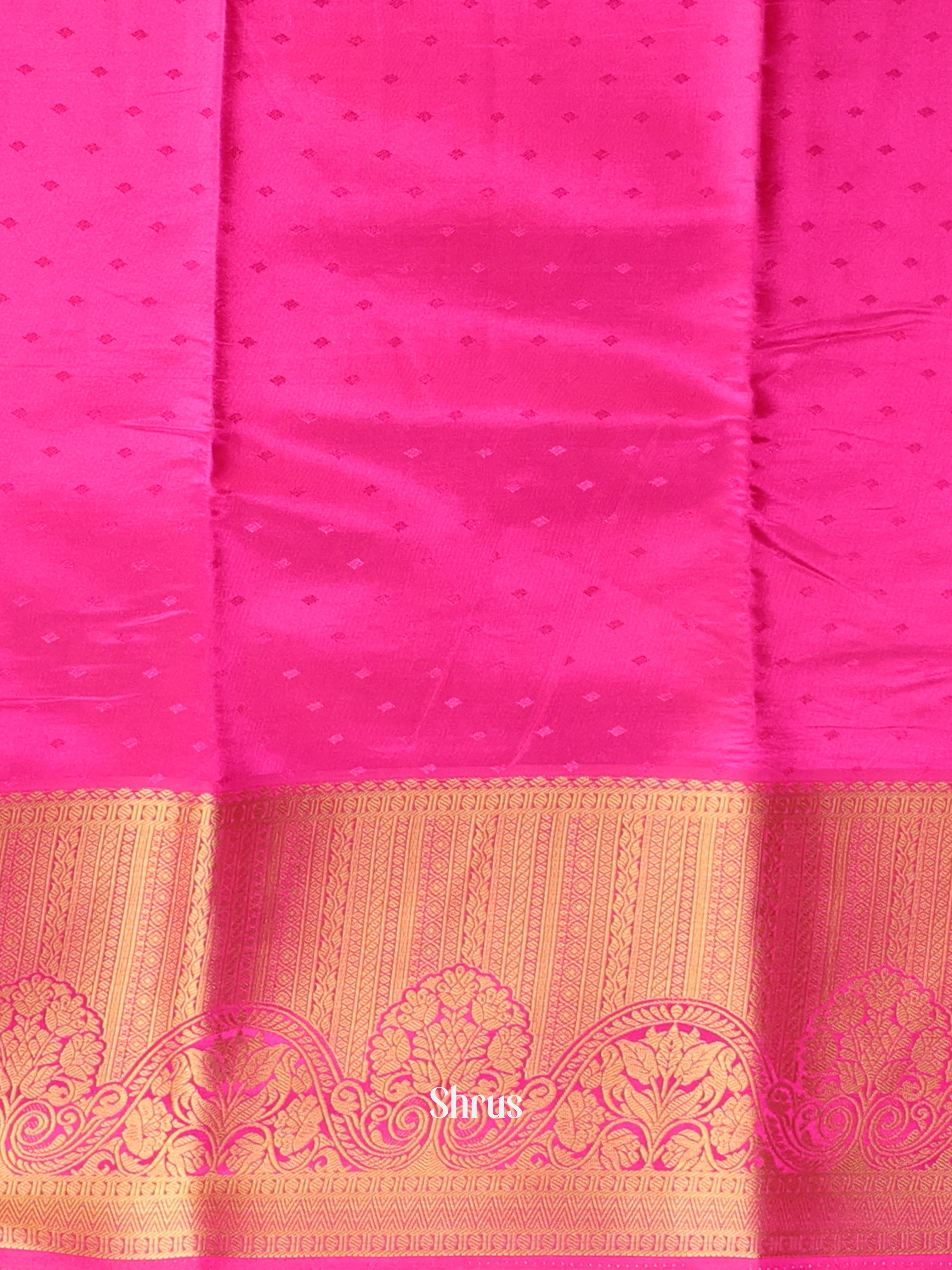 Brick & Pink - Printed Silk Saree