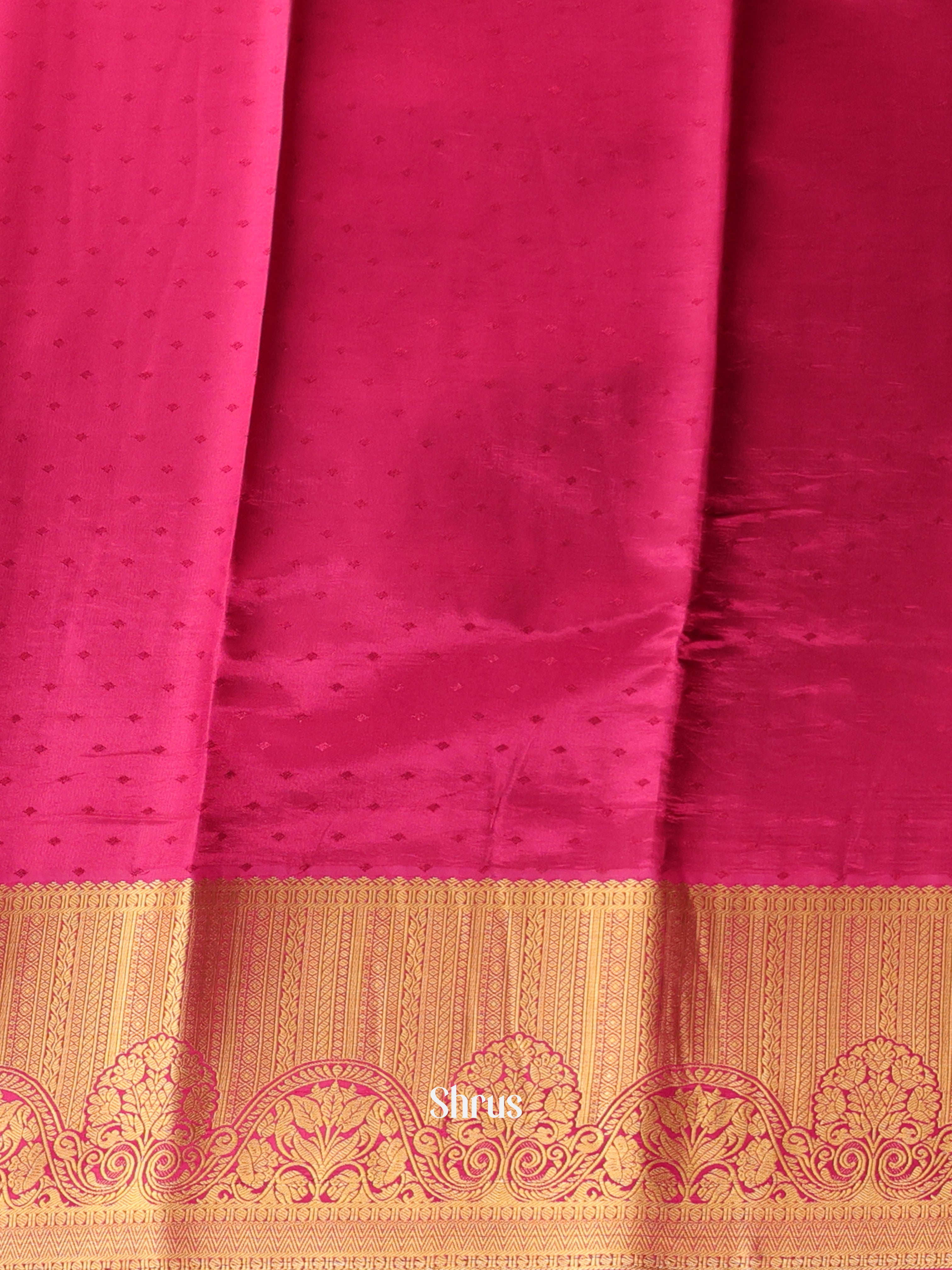 Purple - Printed Silk Saree