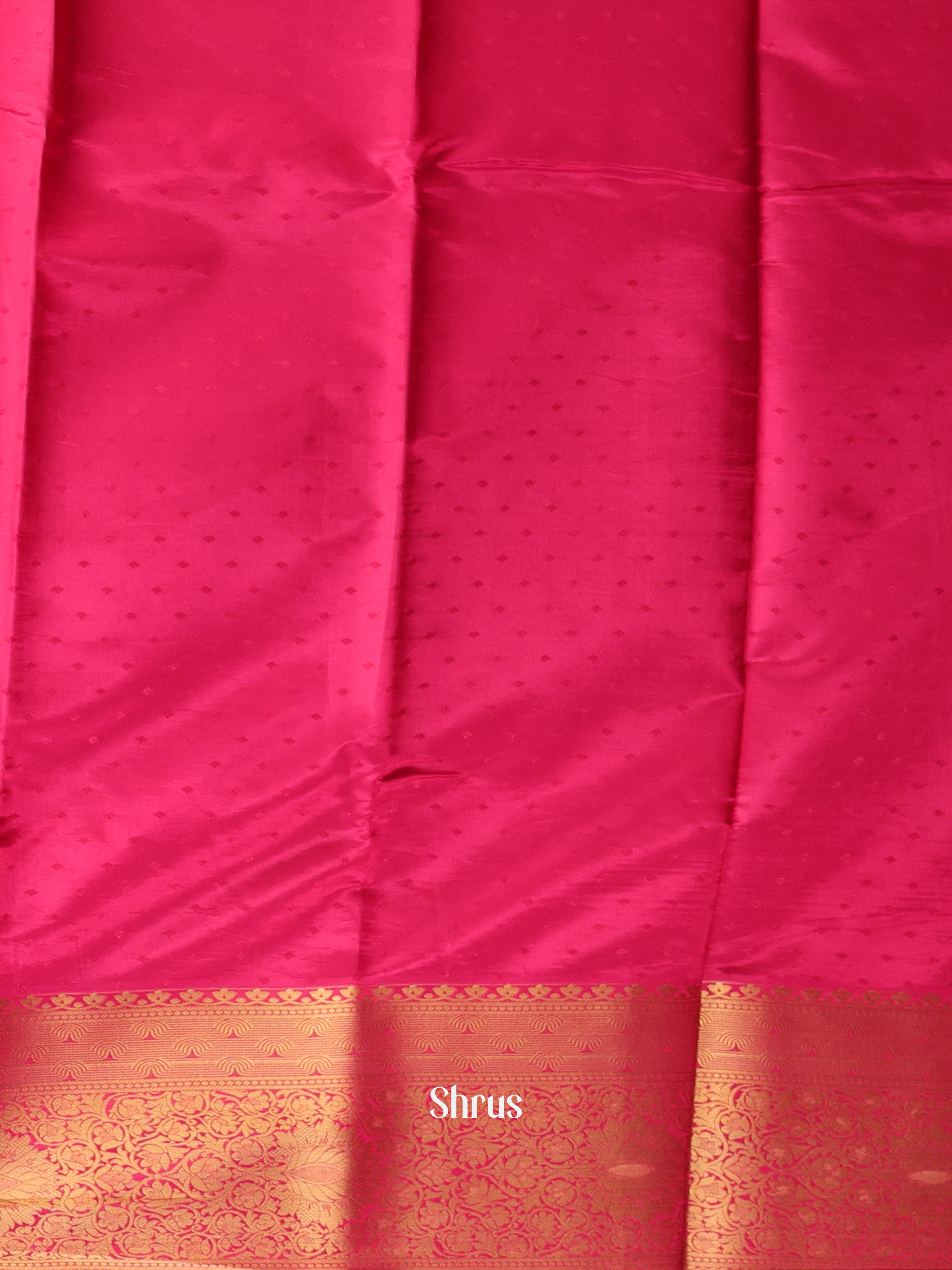 Maroon & Pink - Printed Silk Saree