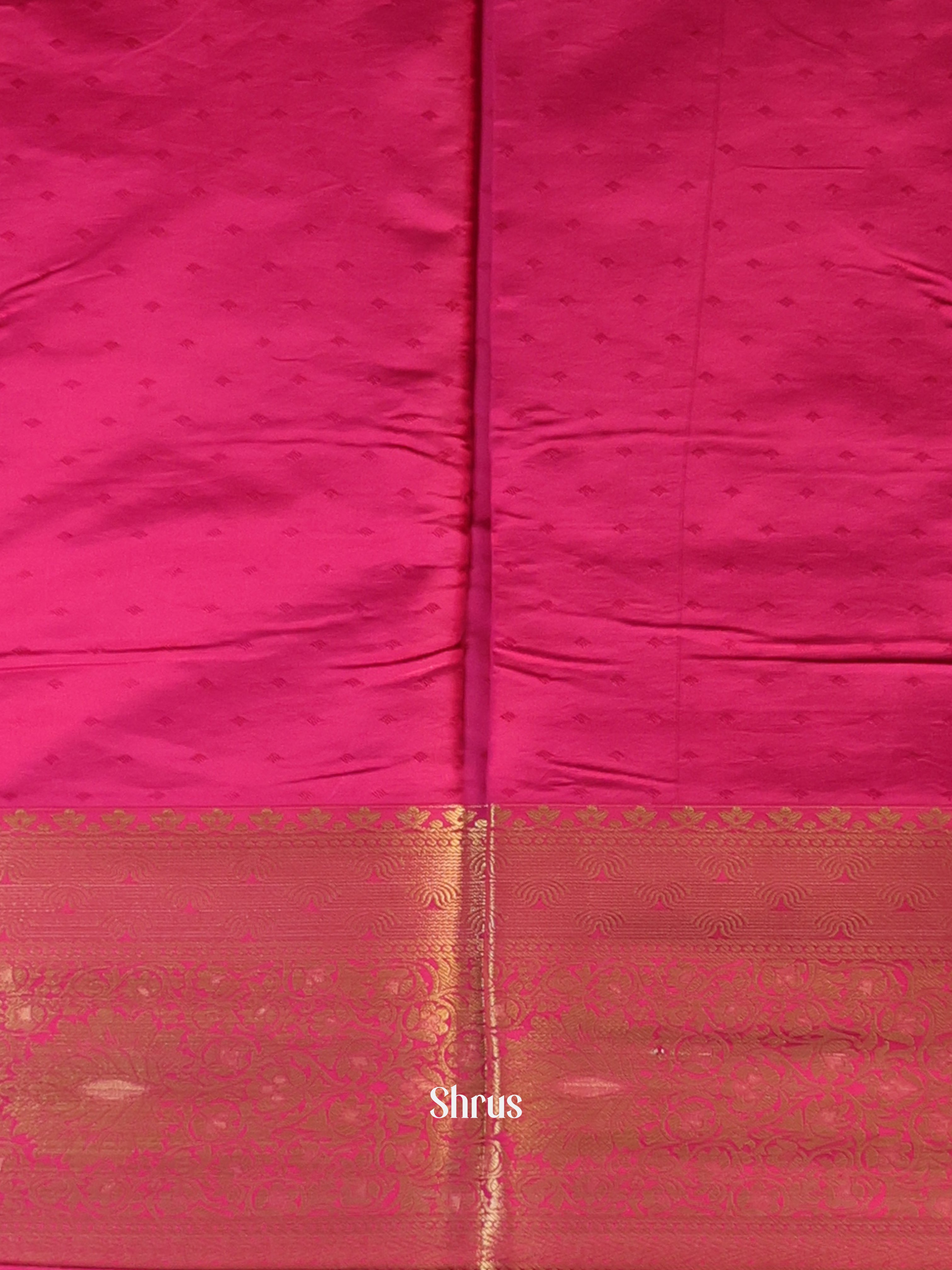 Brown & Maroon - Printed Silk Saree