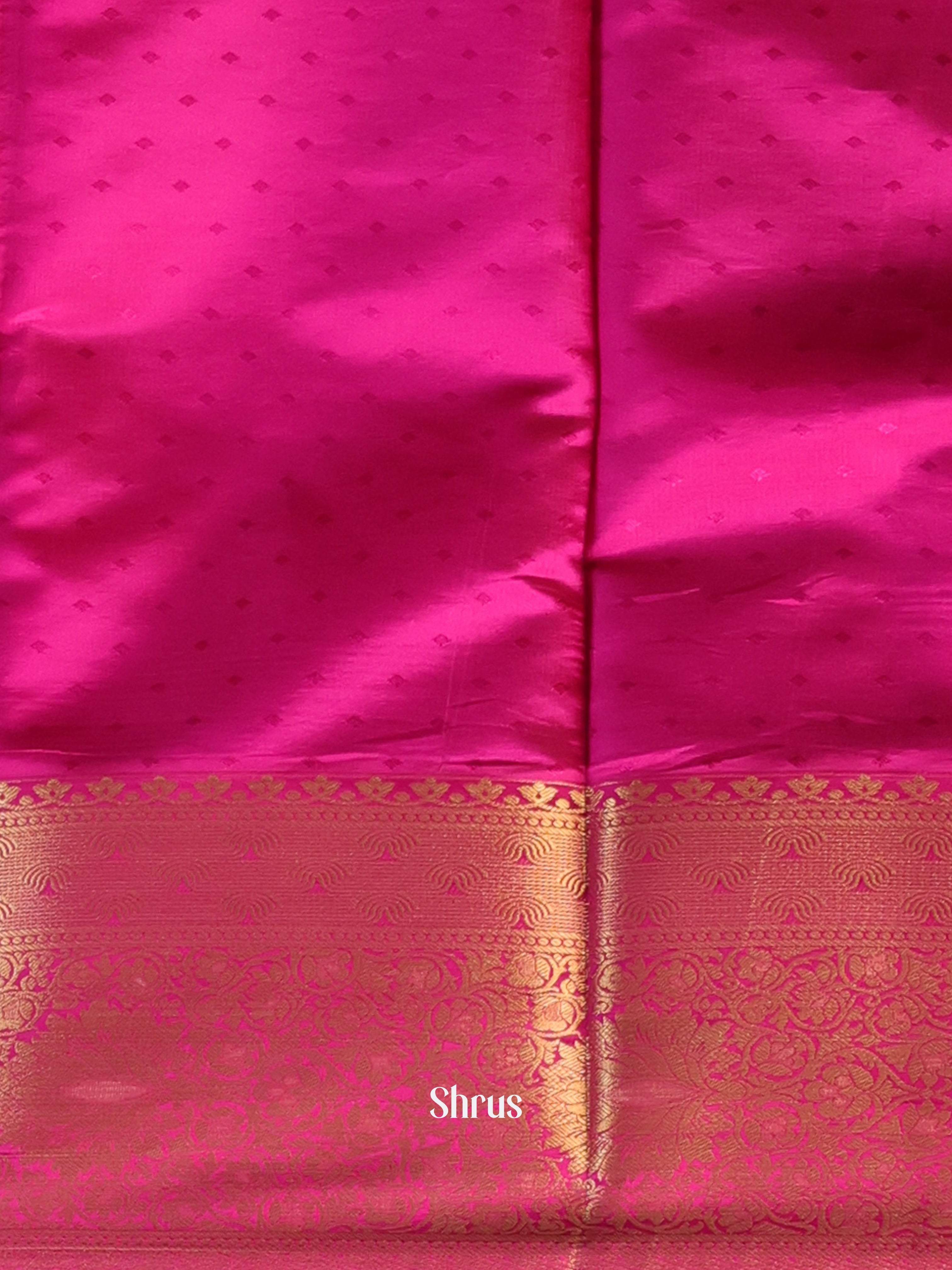 Pink - Printed Silk Saree