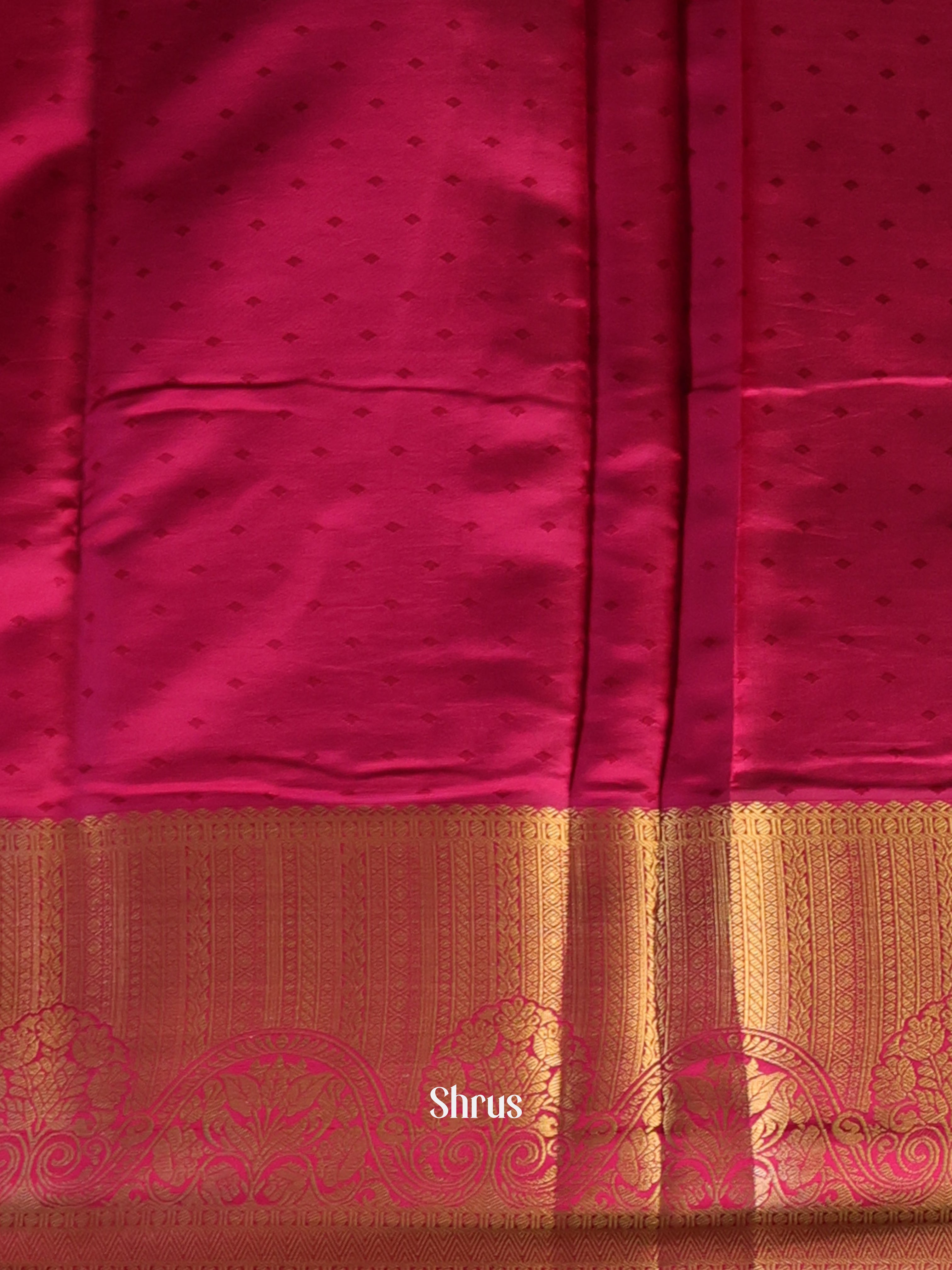 Brown & Maroon - Printed Silk Saree