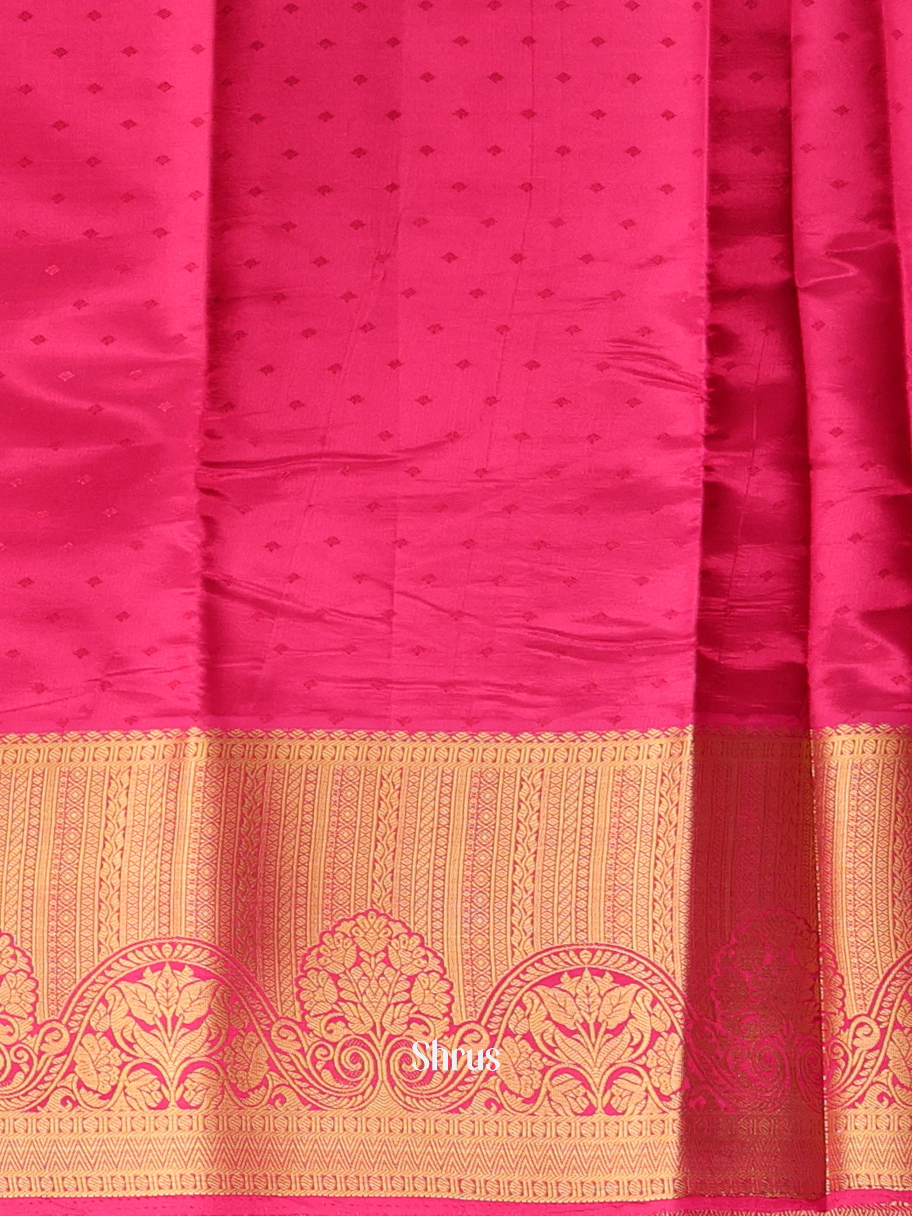 Maroon - Printed Silk Saree