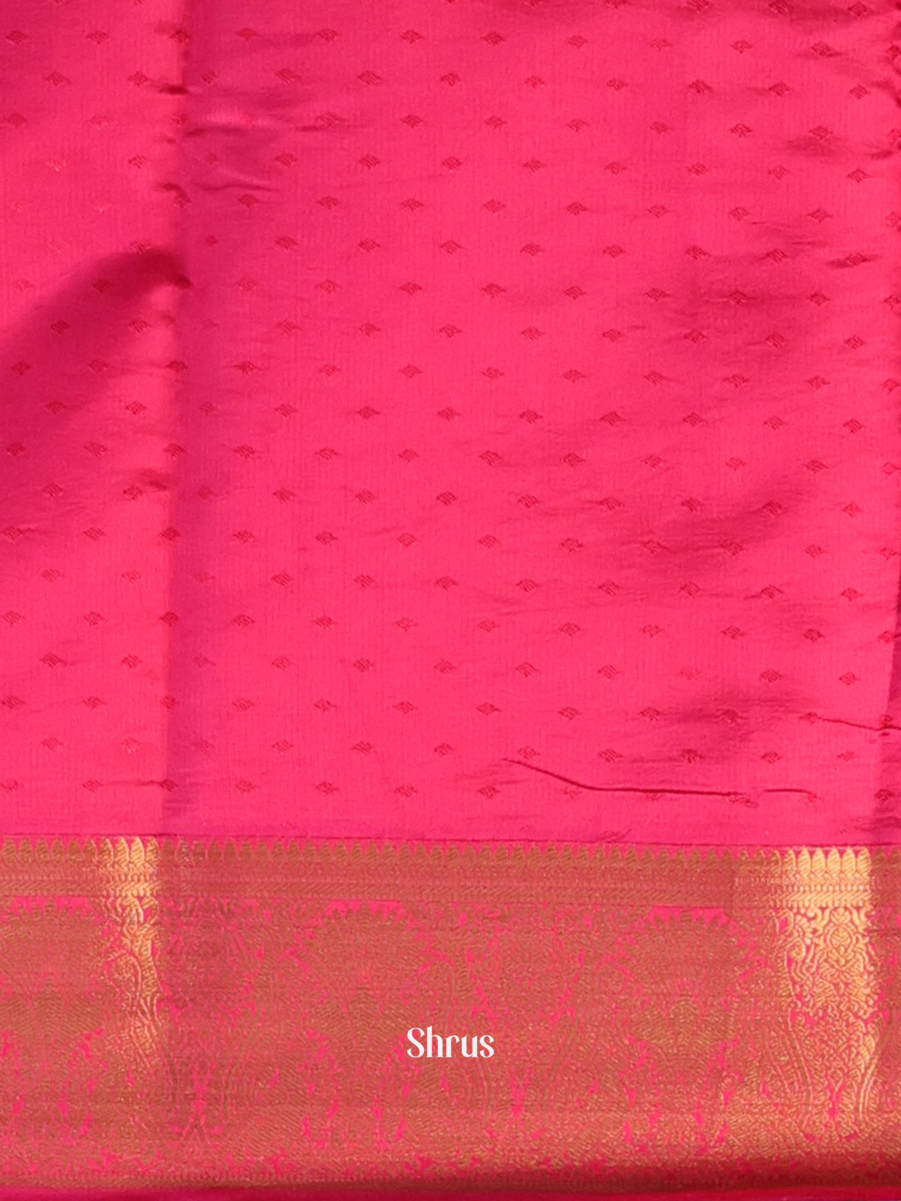 Orange & Maroon - Printed Silk Saree