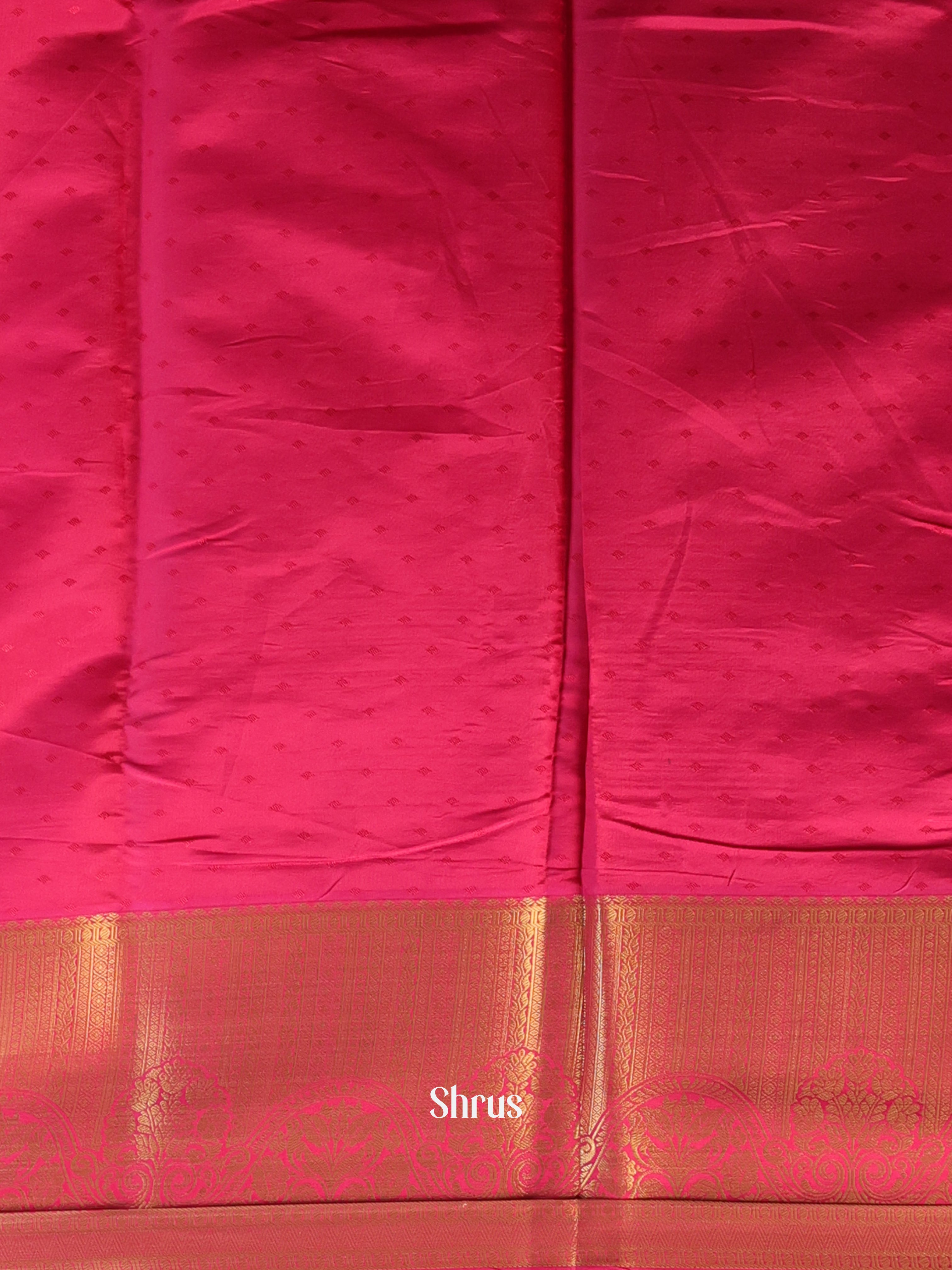 Brick & Maroon - Printed Silk Saree